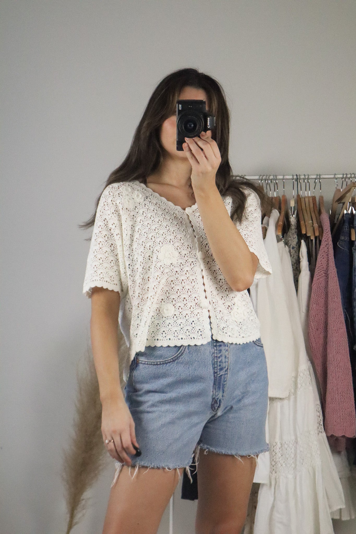 Vintage x Crochet Top (L)