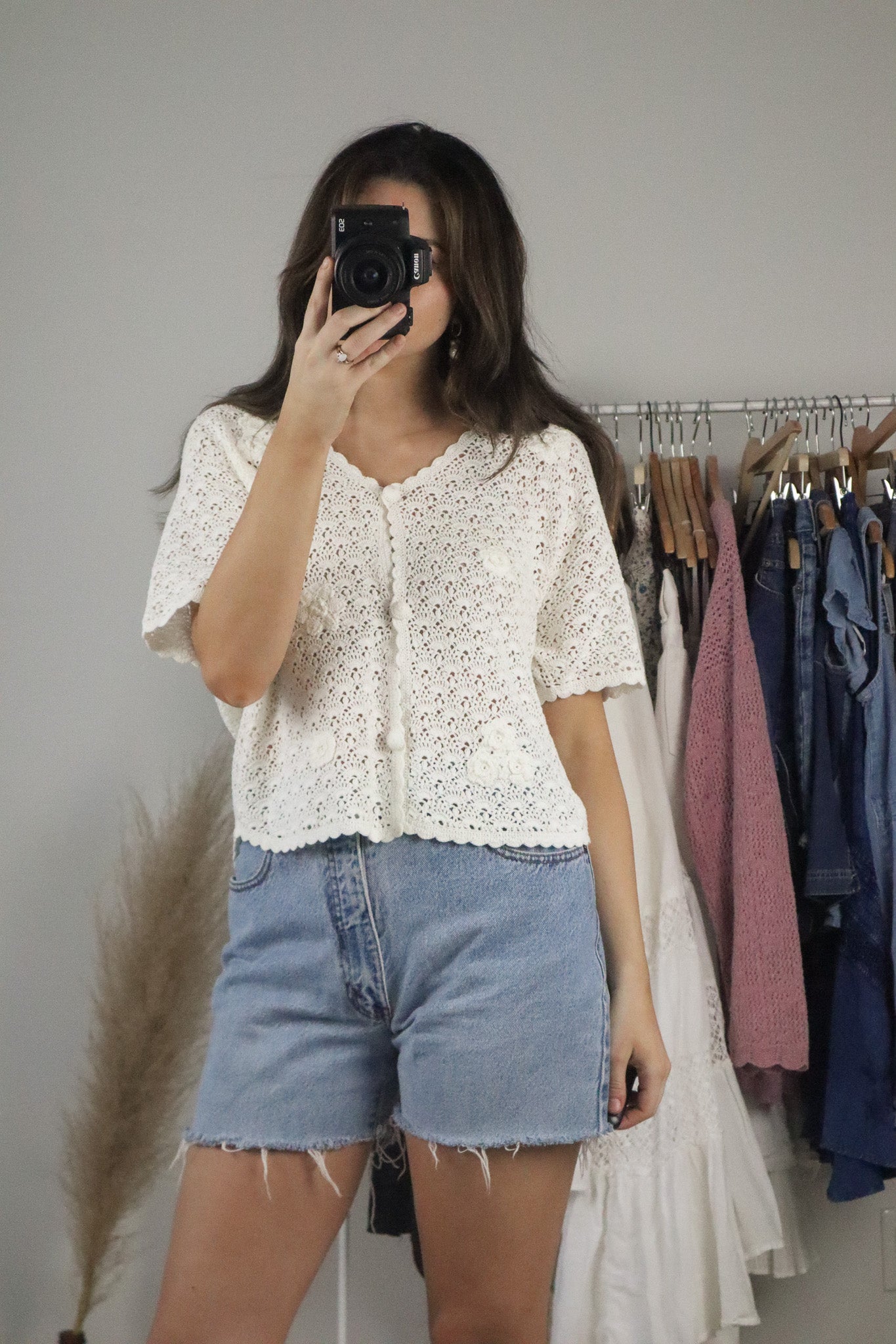 Vintage x Crochet Top (L)