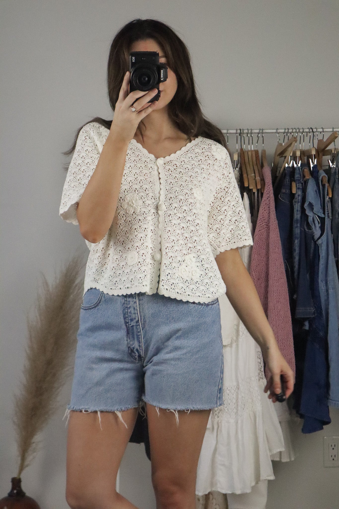 Vintage x Crochet Top (L)