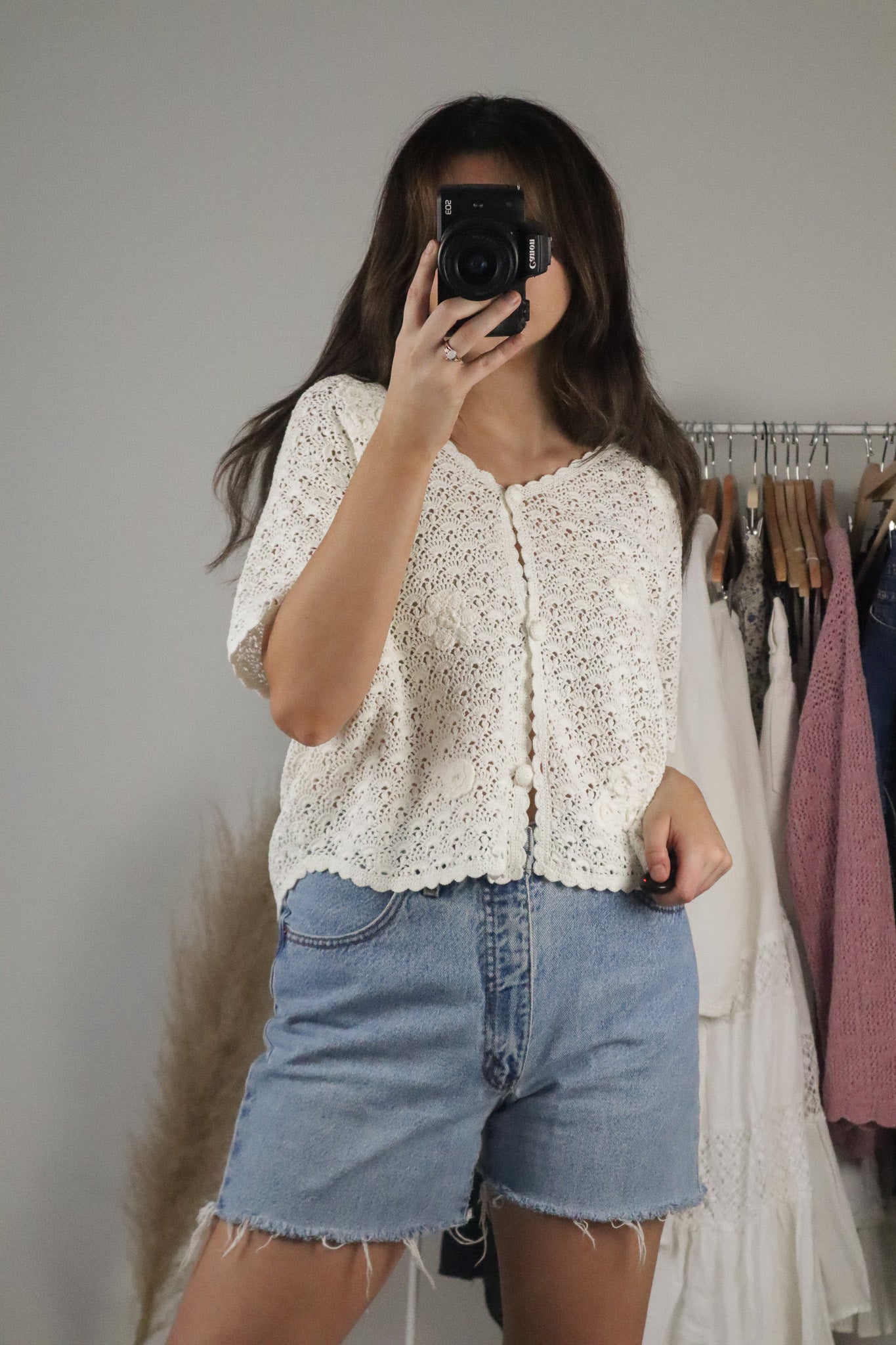 Vintage x Crochet Top (L)