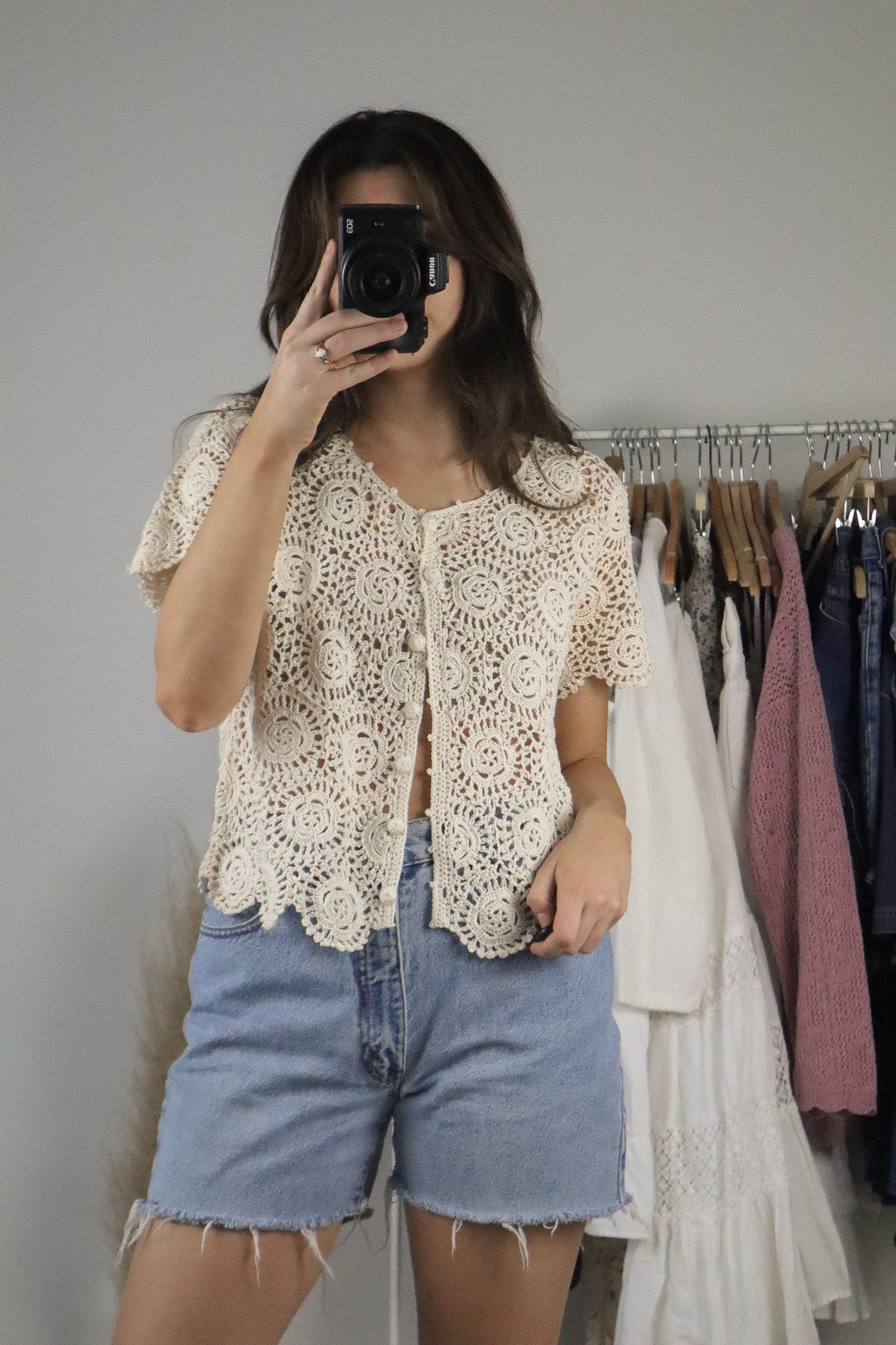 Vintage x Crochet Top (M/L)