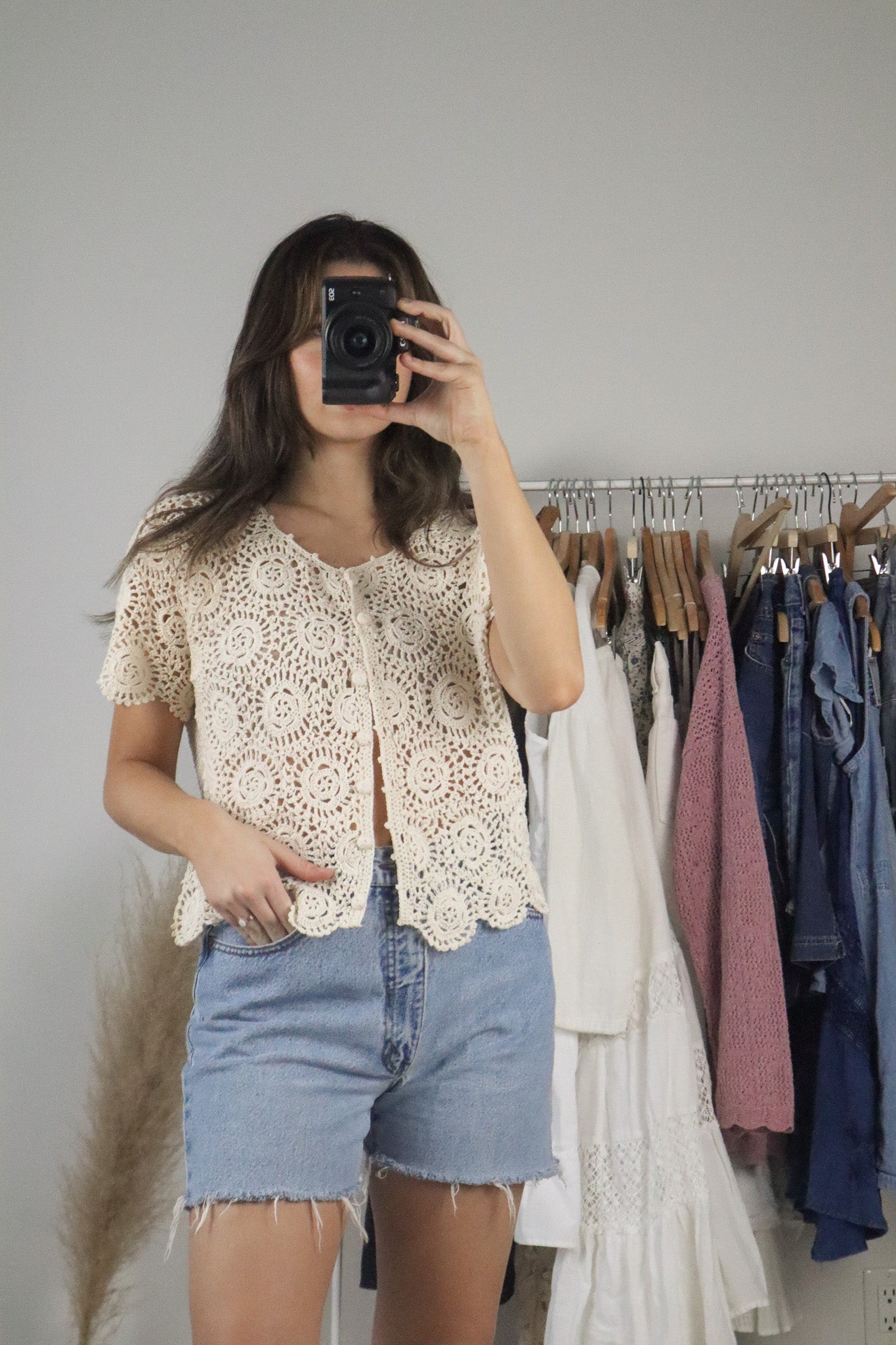 Vintage x Crochet Top (M/L)