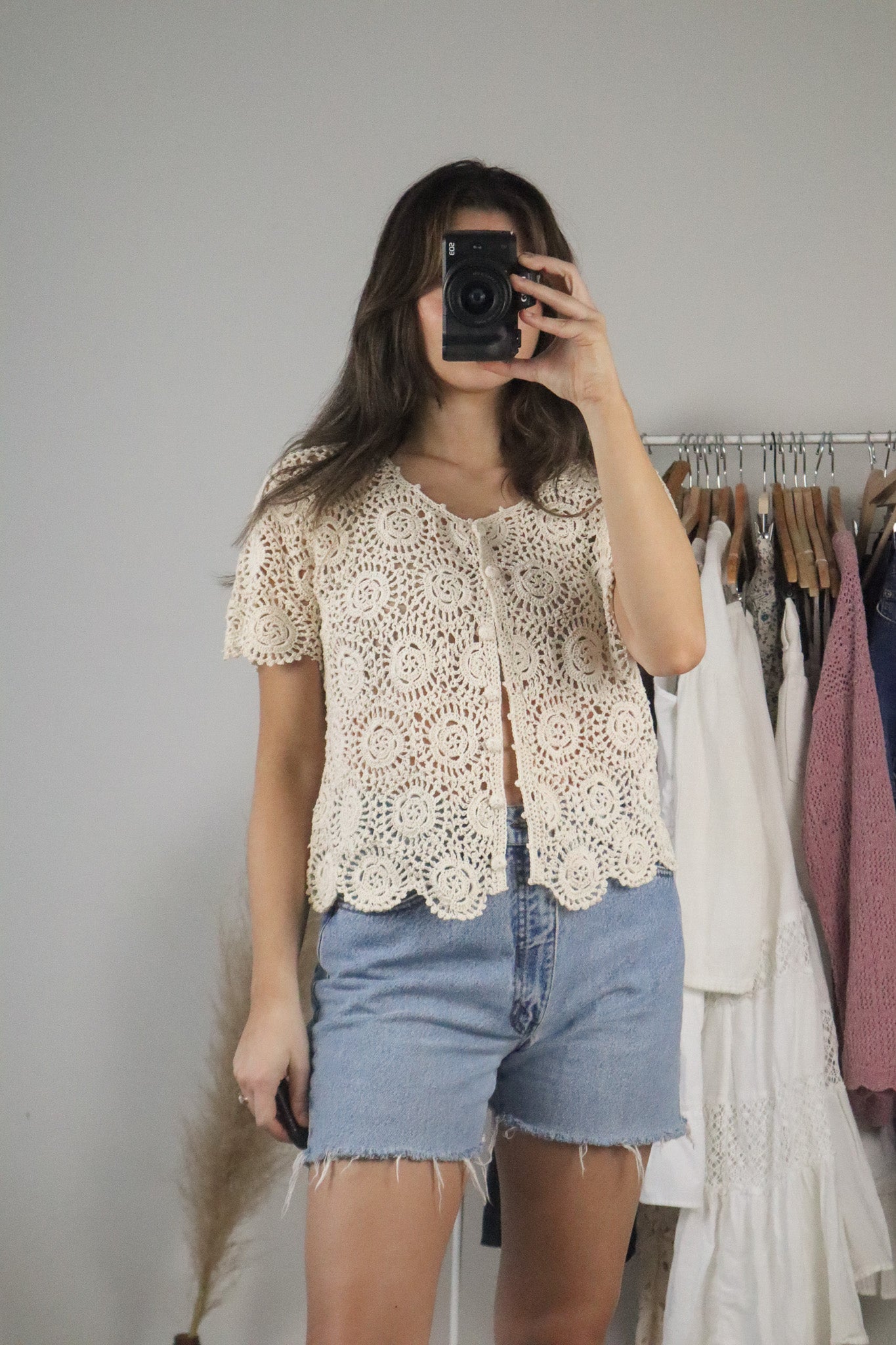 Vintage x Crochet Top (M/L)