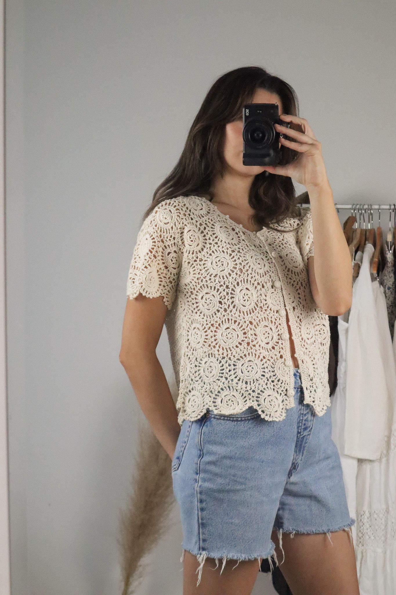Vintage x Crochet Top (M/L)