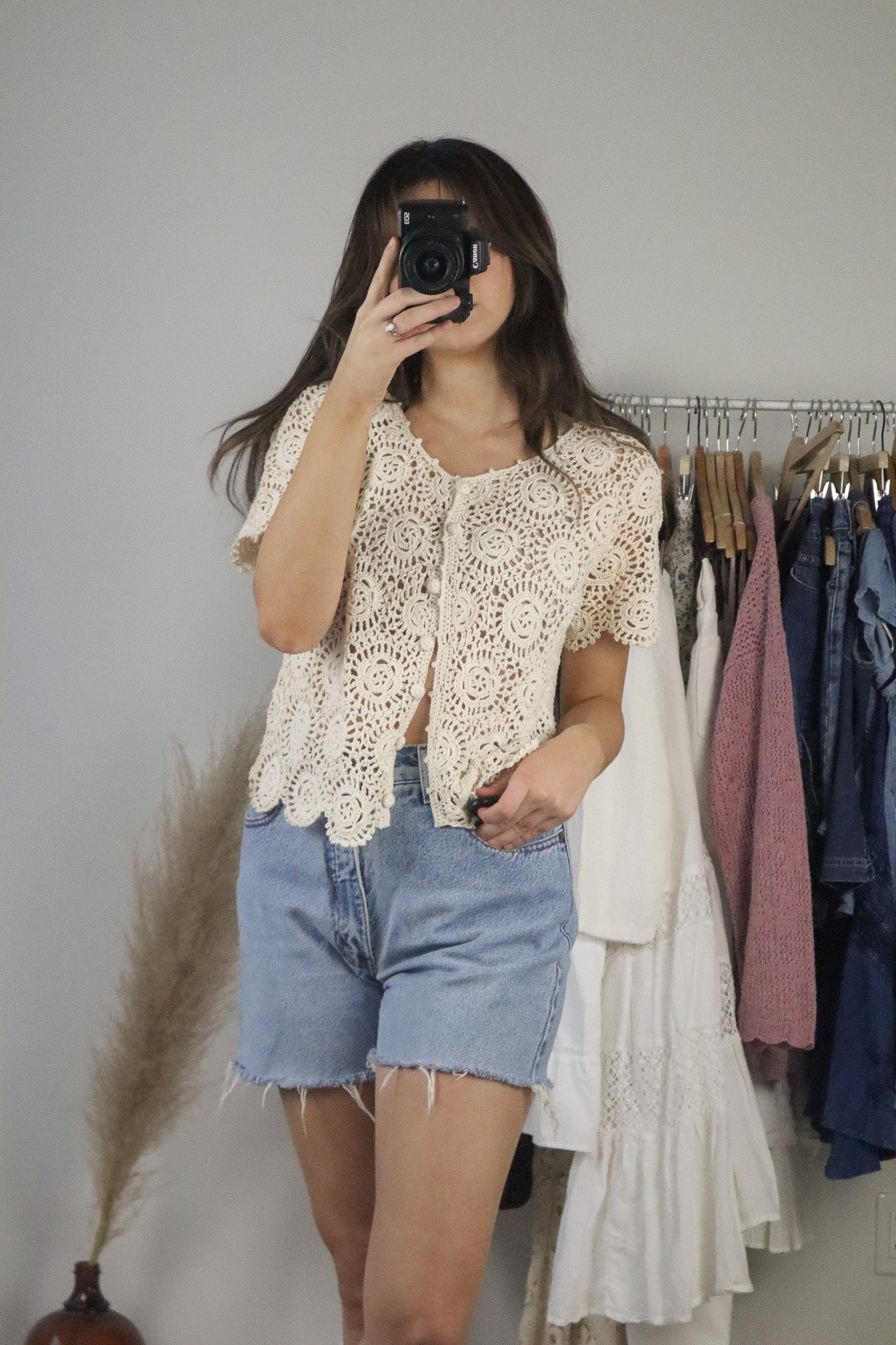 Vintage x Crochet Top (M/L)