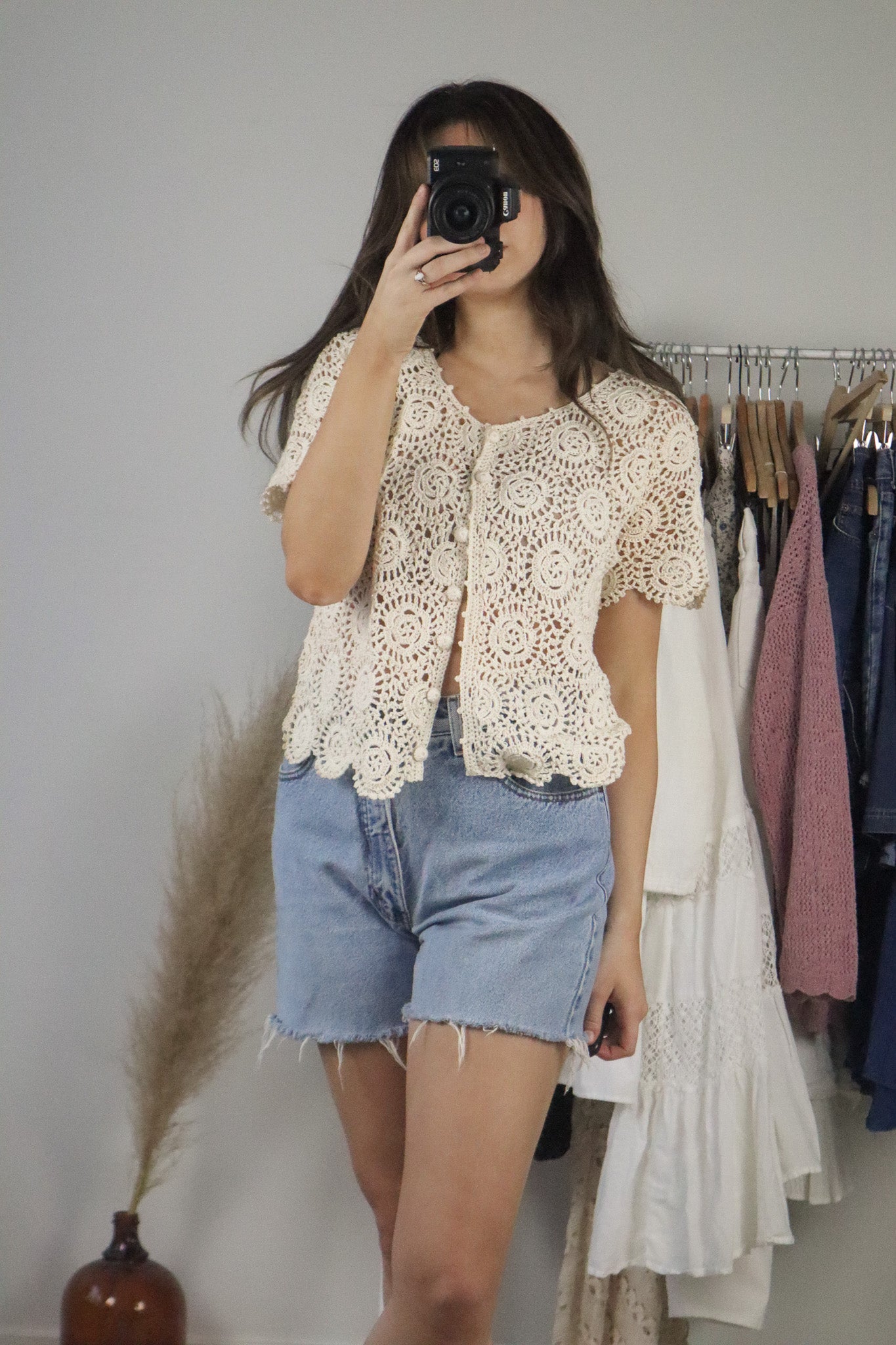 Vintage x Crochet Top (M/L)