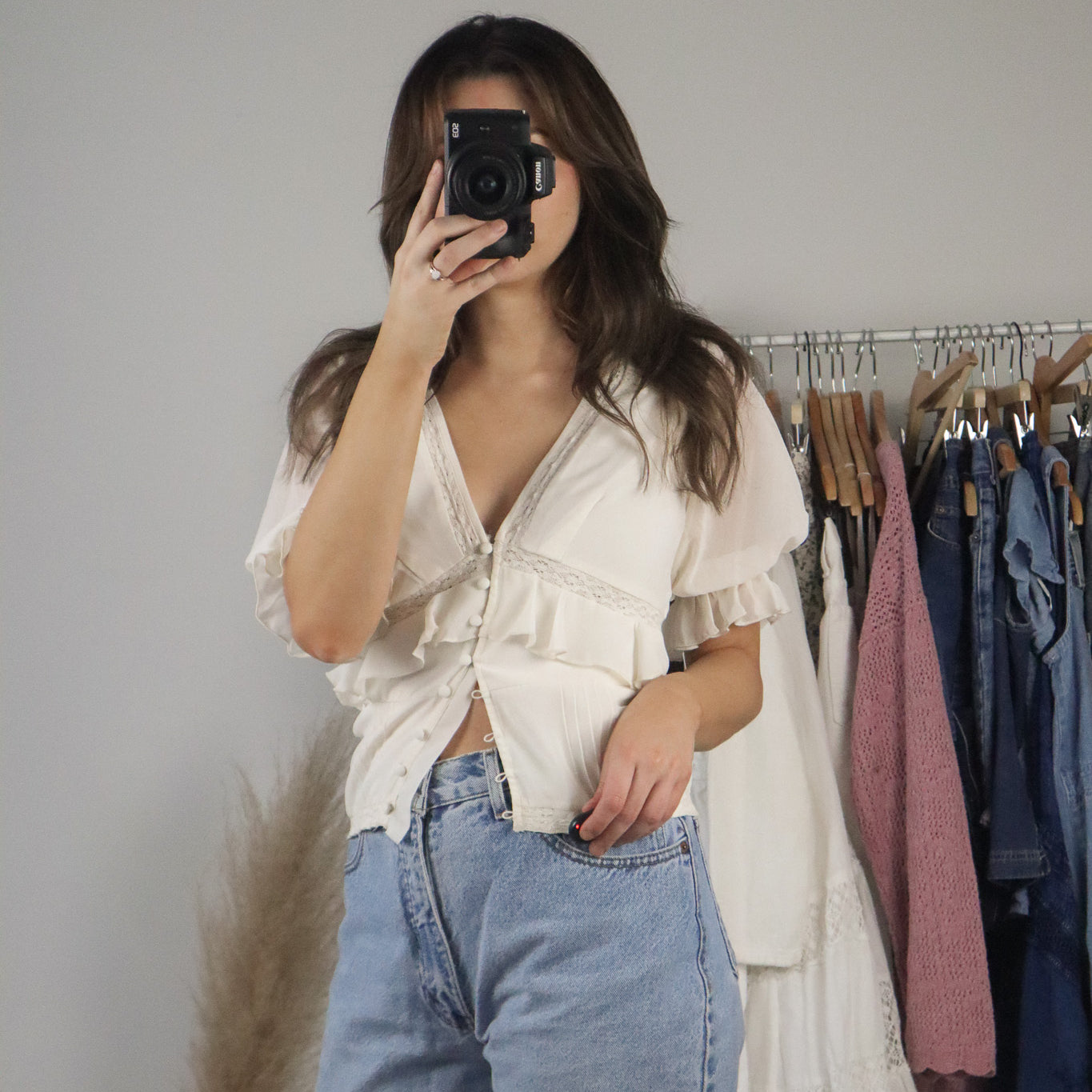 Modern x Button Up Lace Blouse (4)