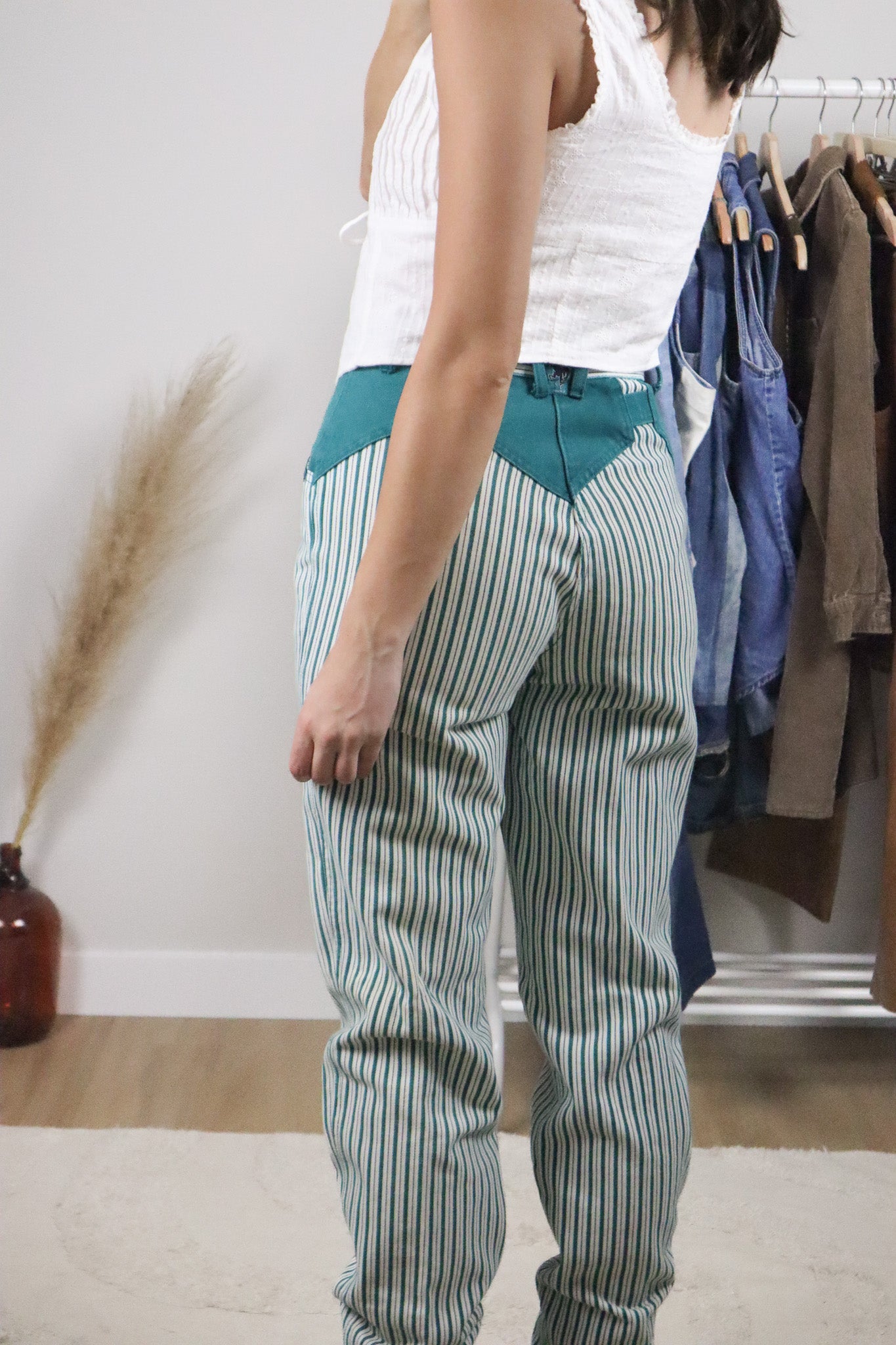 Vintage x Striped Western Jeans (XS)