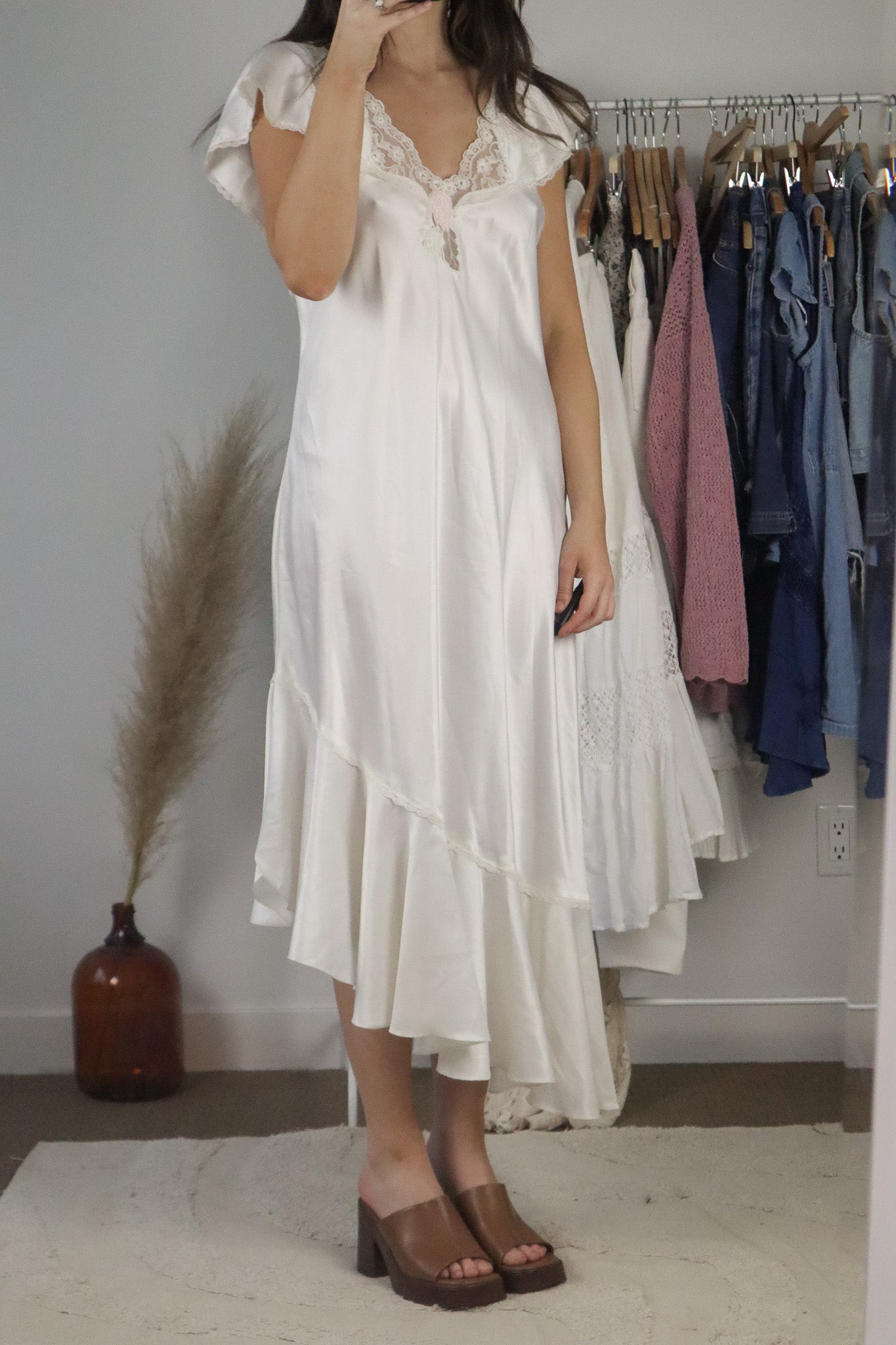 Vintage x Lace Maxi Slip Dress (M/L)