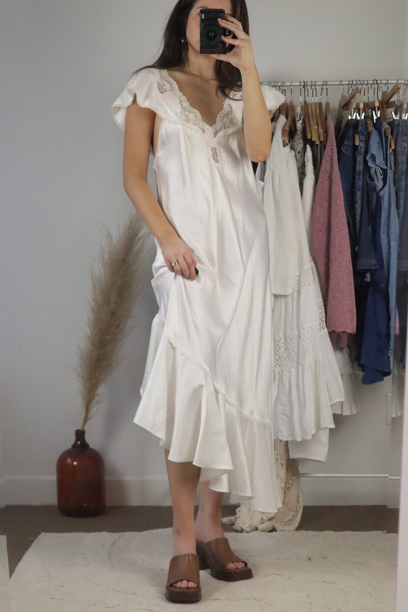 Vintage x Lace Maxi Slip Dress (M/L)