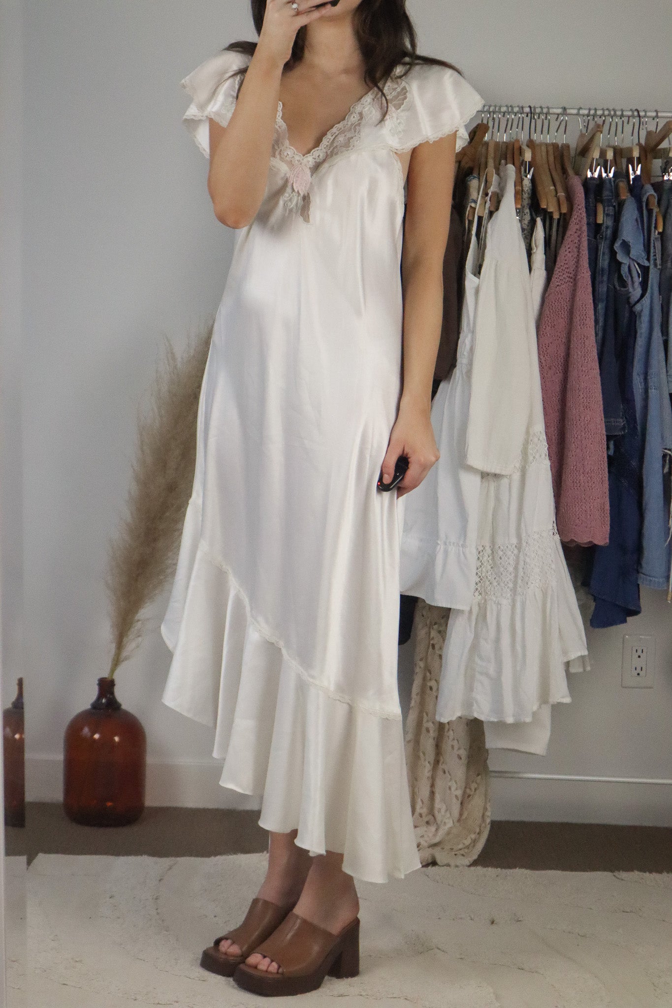 Vintage x Lace Maxi Slip Dress (M/L)