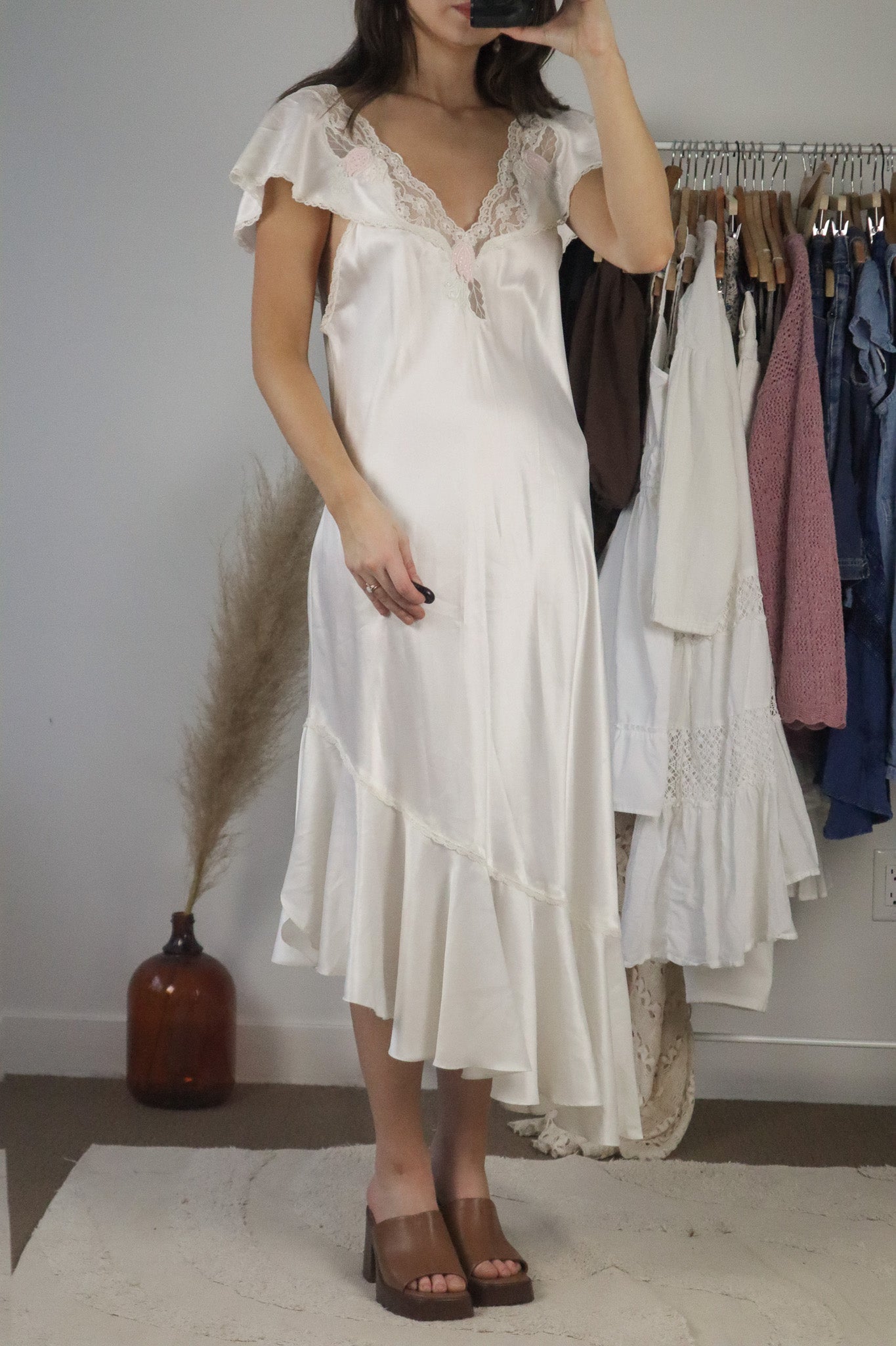 Vintage x Lace Maxi Slip Dress (M/L)