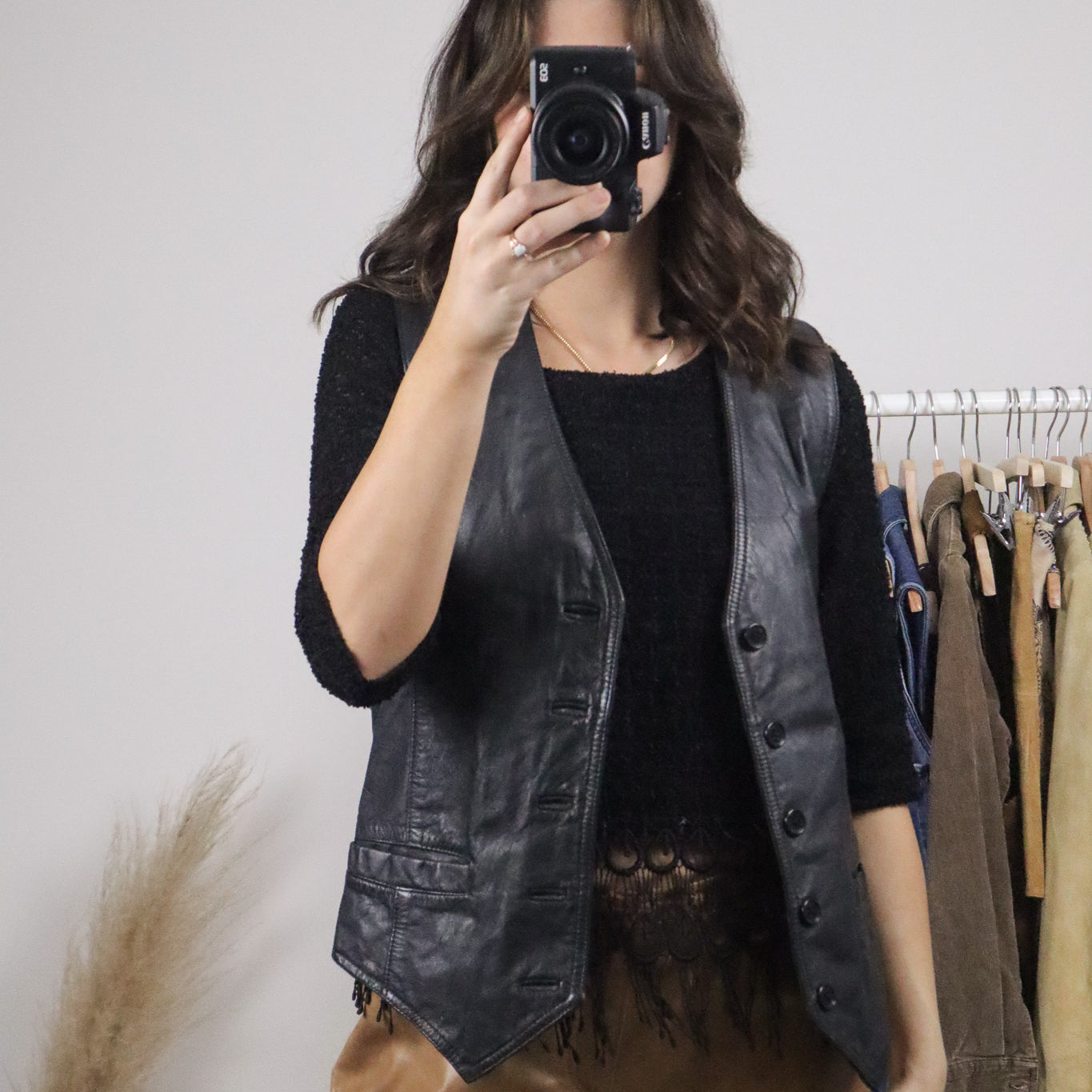 Vintage x Leather Vest (M)