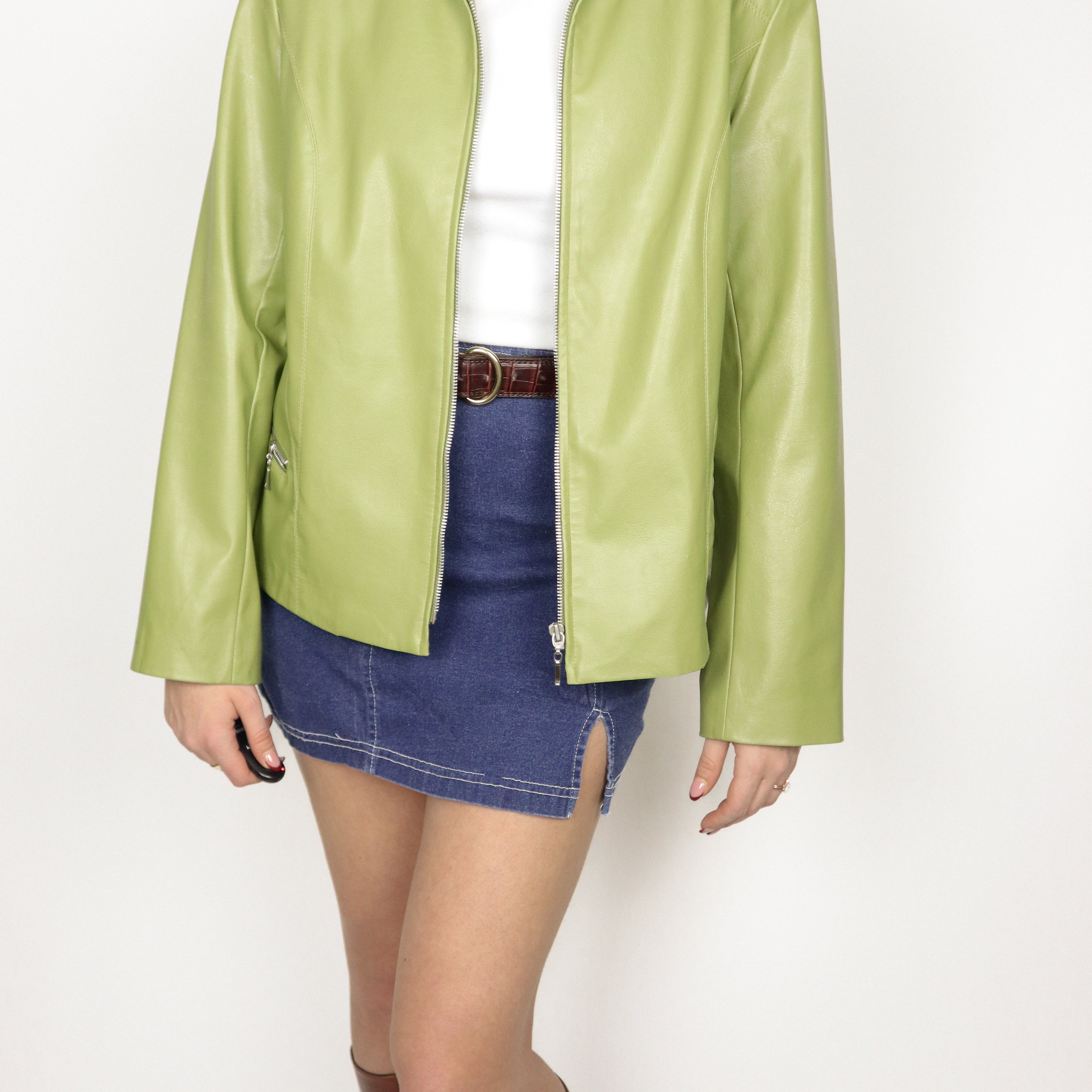 Vintage x Faux Leather Jacket (S)