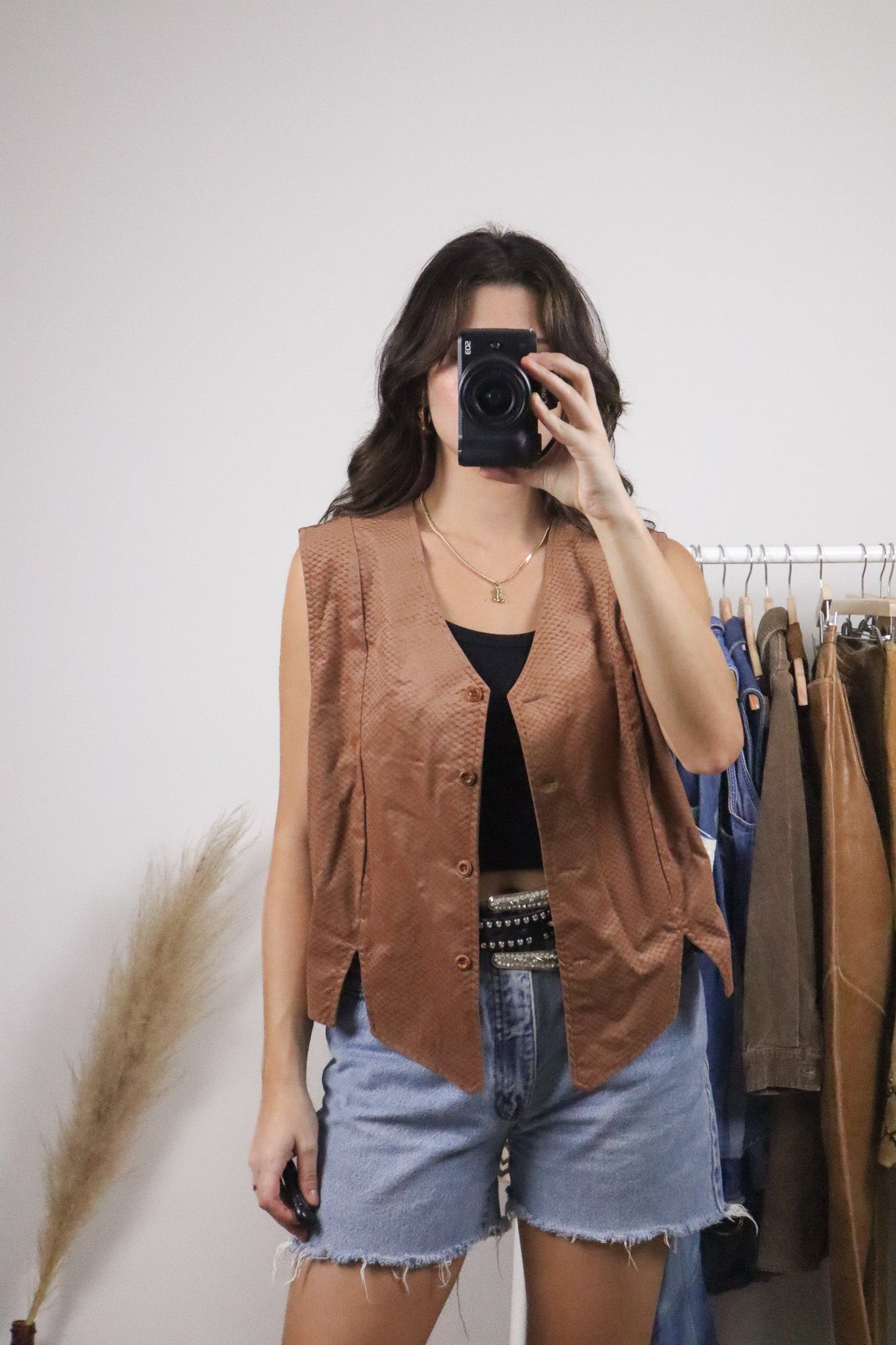 Made in USA x Vintage x Roper Faux Suede Textured Vest (L)