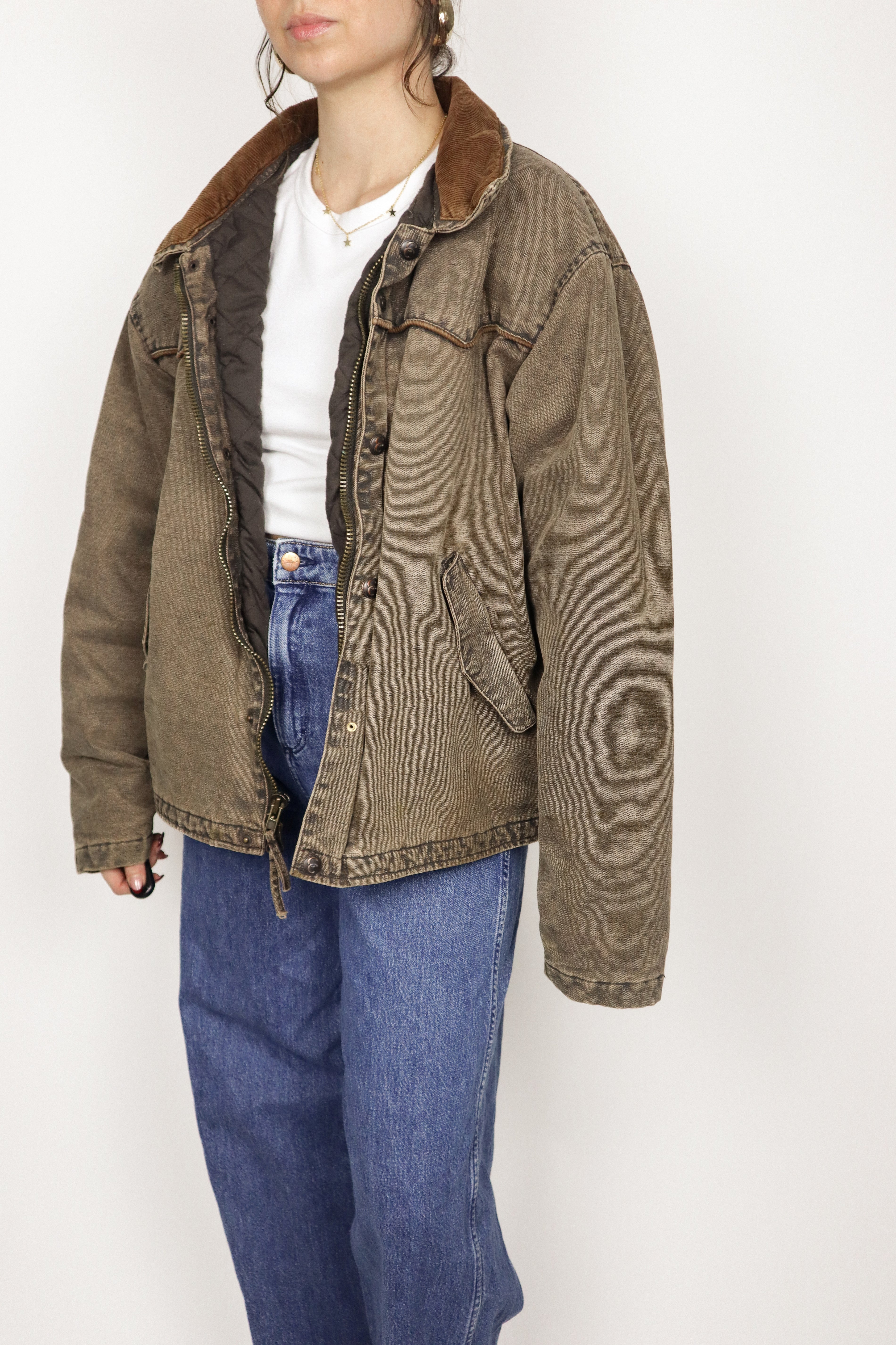 Vintage x Corduroy Collared Jacket (L)