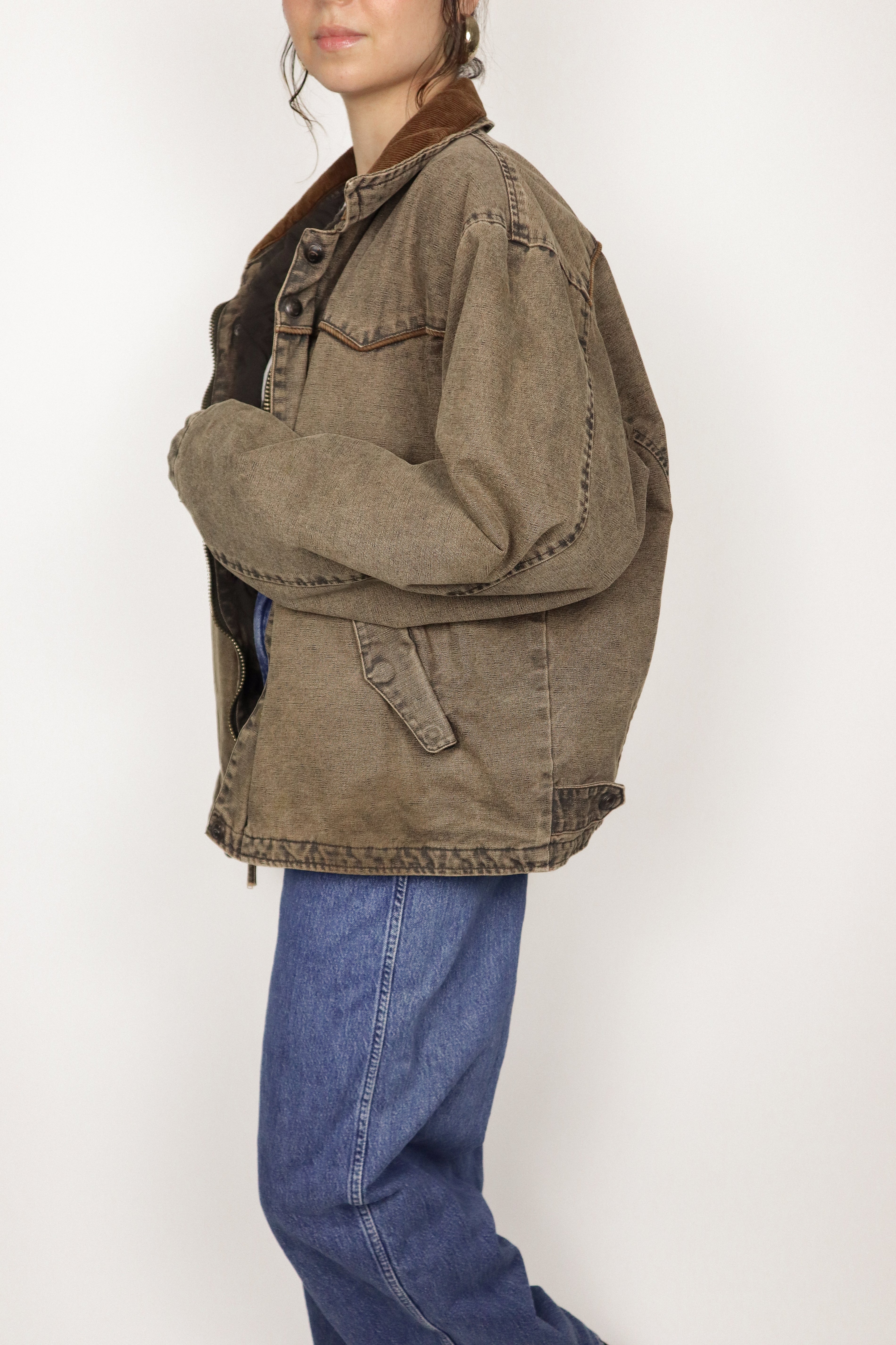 Vintage x Corduroy Collared Jacket (L)