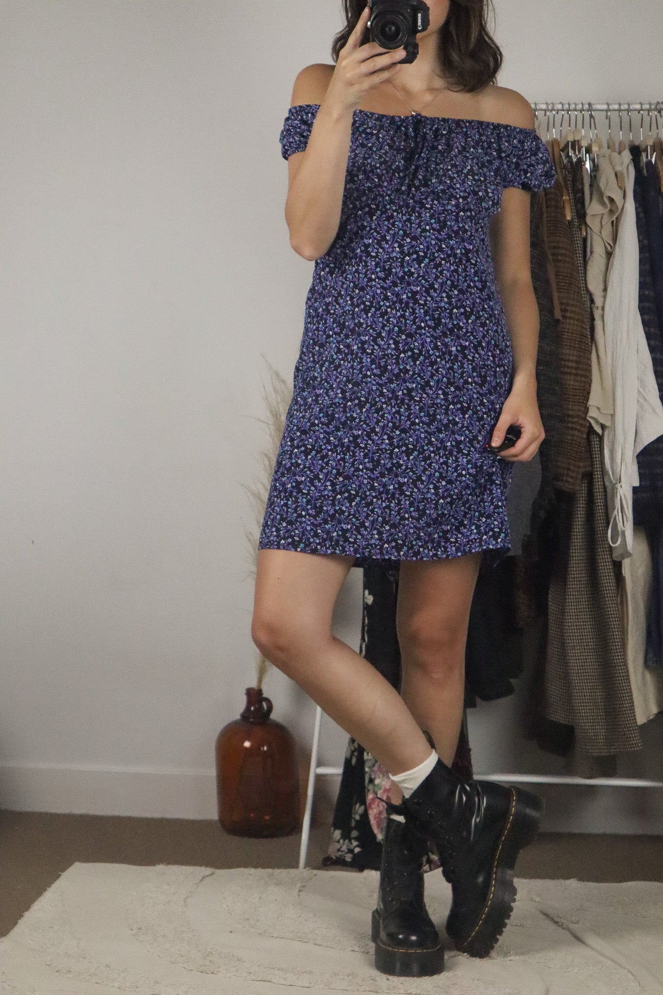 Made in Canada x Vintage x Floral Mini Dress (6)