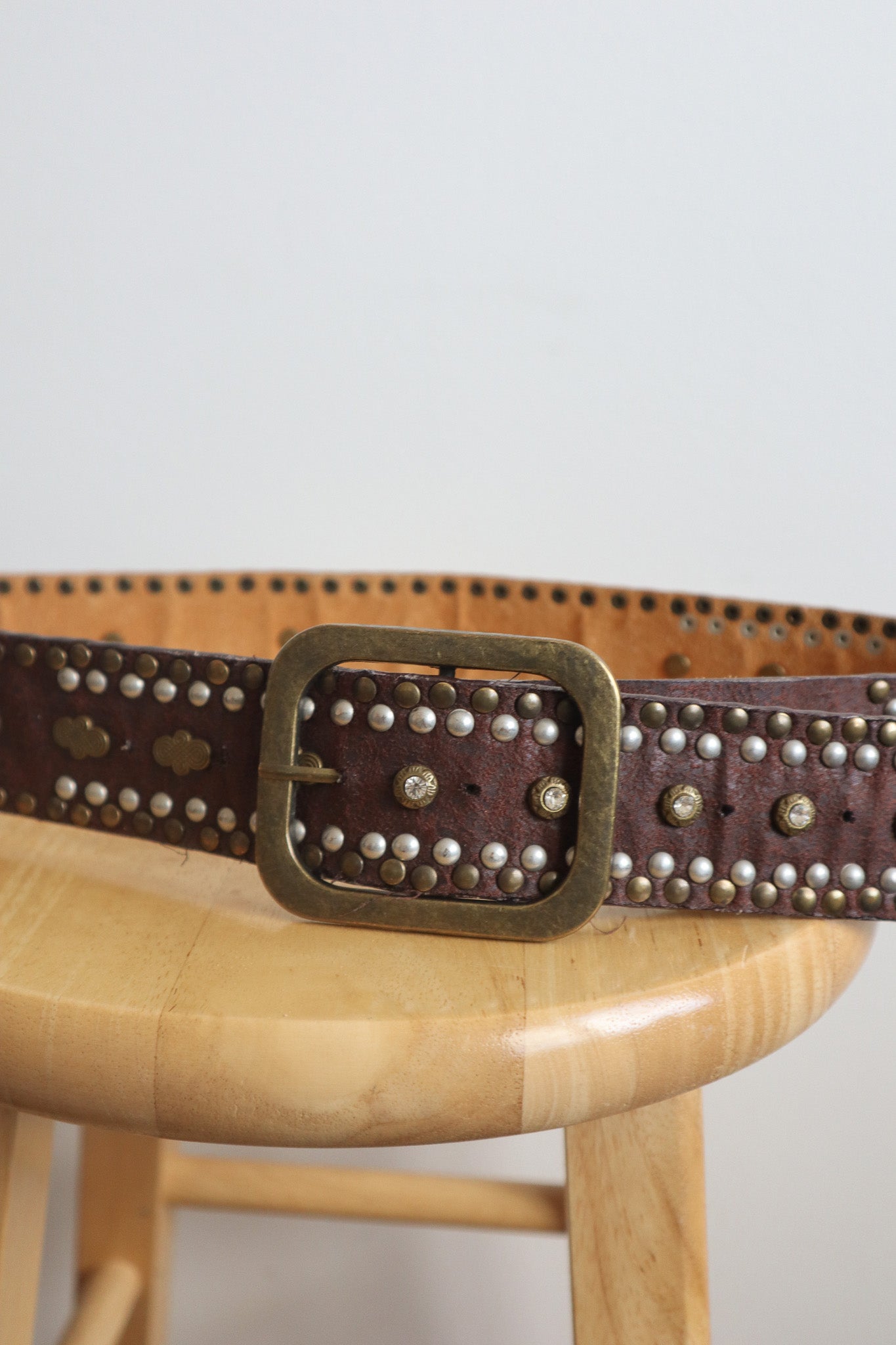 Vintage x Studded Belt (S/M)