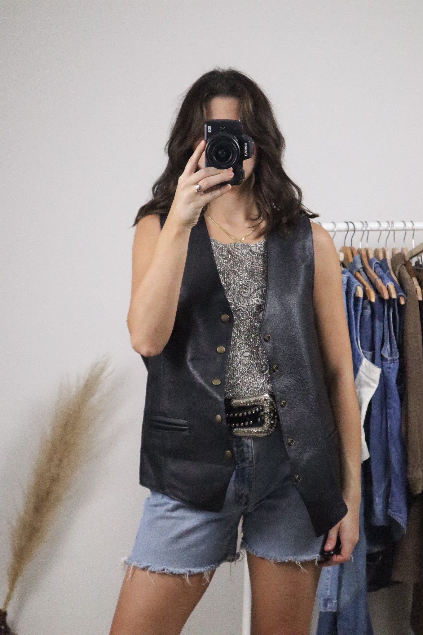 Made in Canada x Vintage x Leather Vest (L/XL)