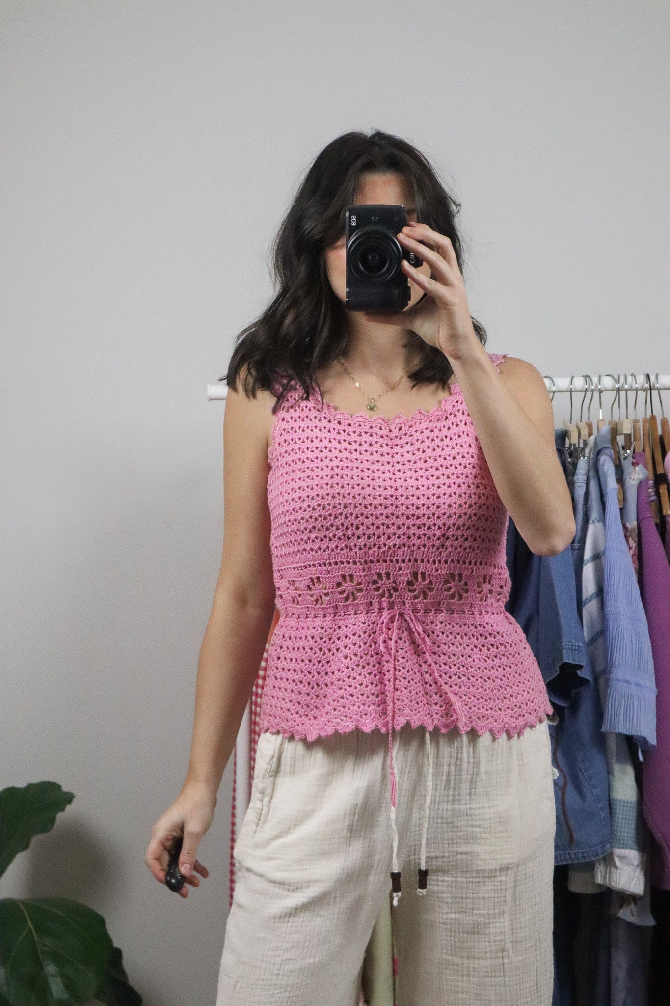 Vintage x Handmade Crochet Tank (S/M)