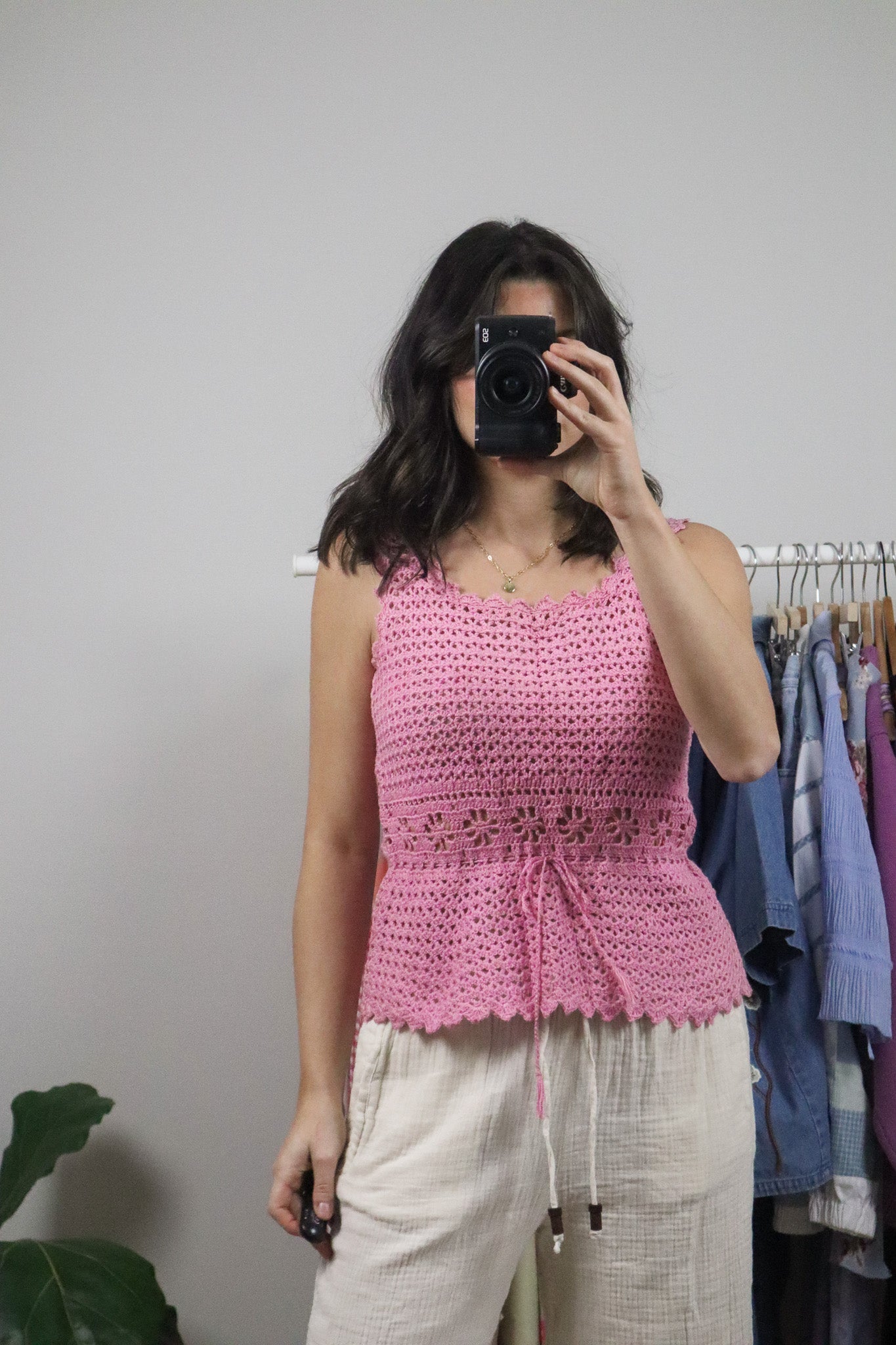 Vintage x Handmade Crochet Tank (S/M)