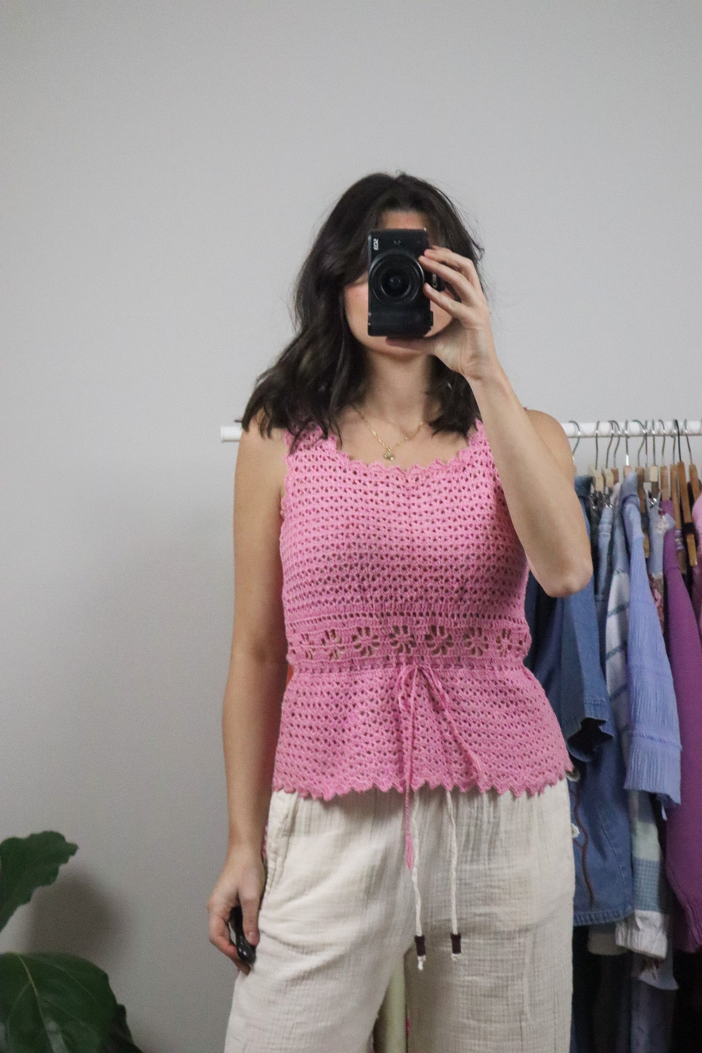 Vintage x Handmade Crochet Tank (S/M)