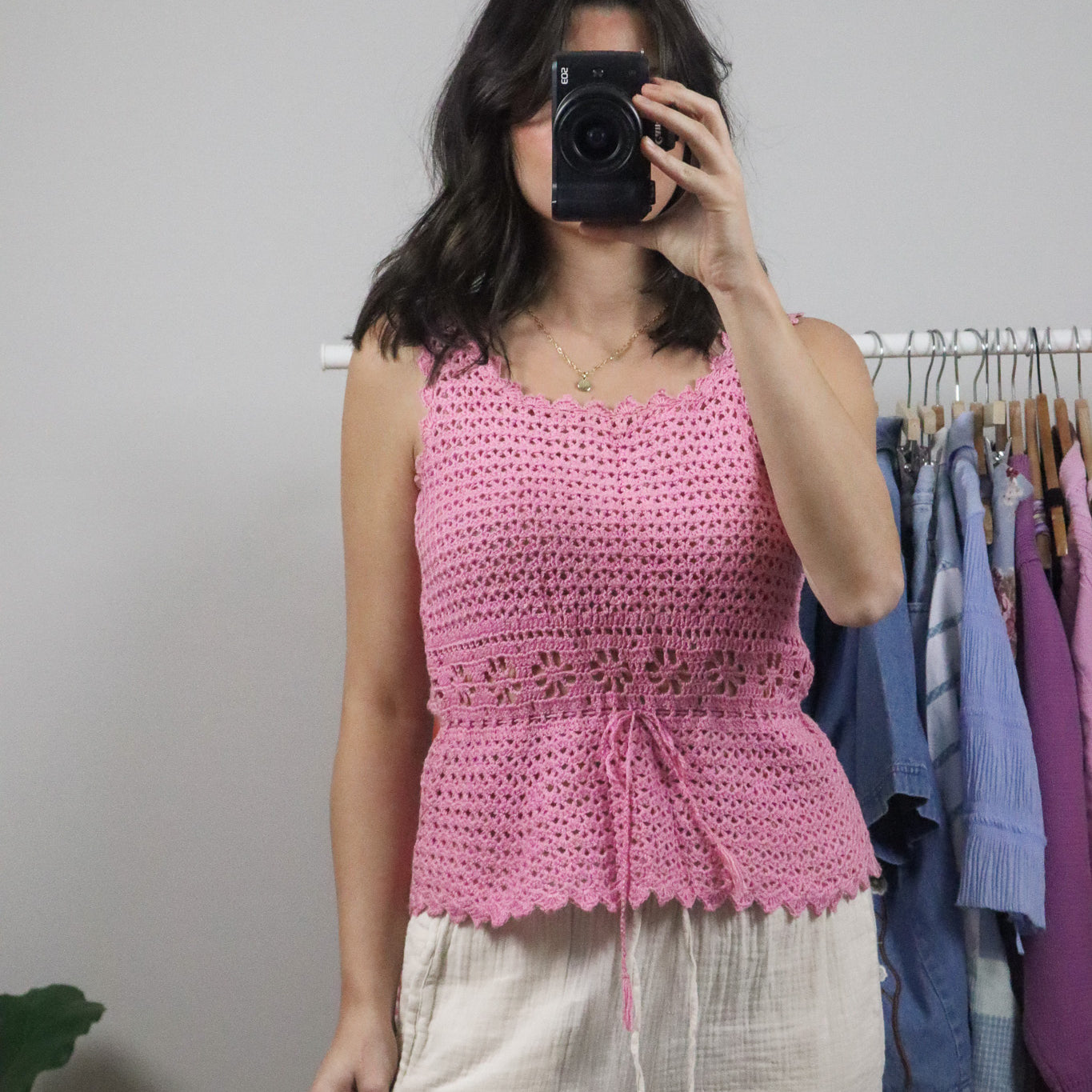 Vintage x Handmade Crochet Tank (S/M)