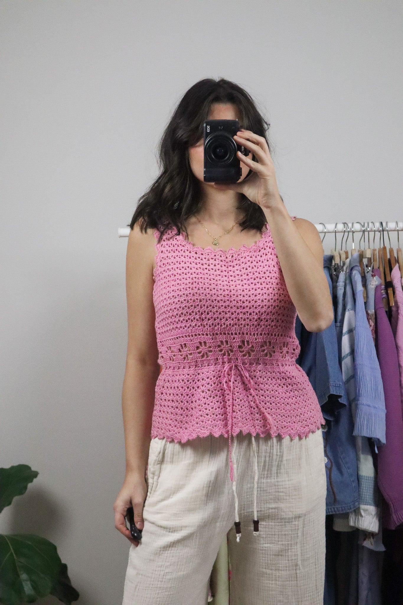 Vintage x Handmade Crochet Tank (S/M)
