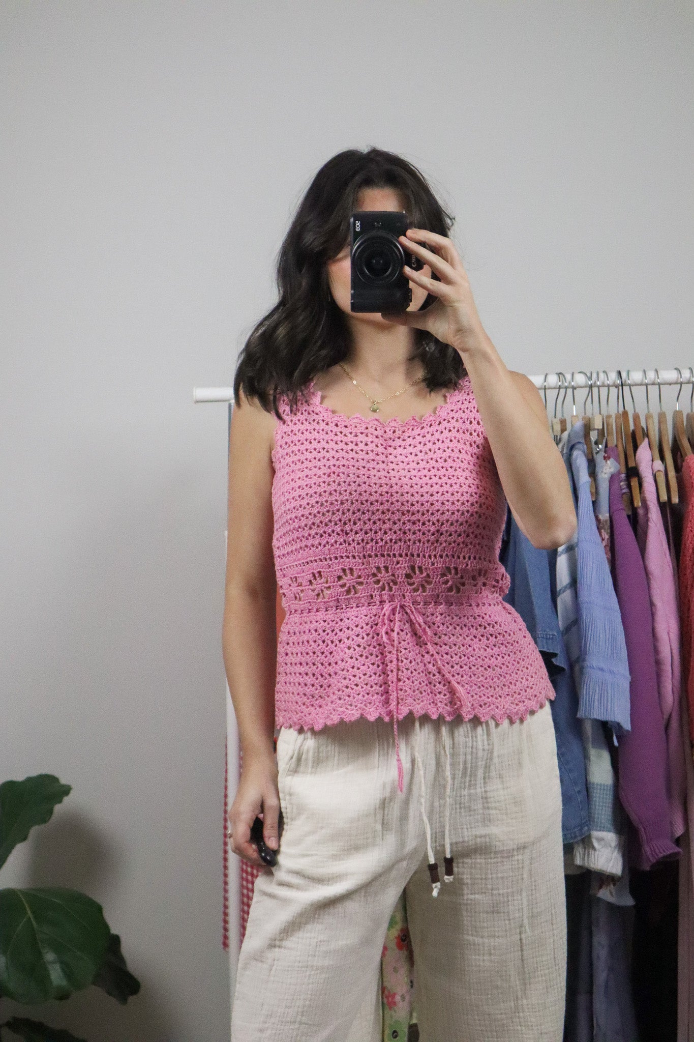 Vintage x Handmade Crochet Tank (S/M)