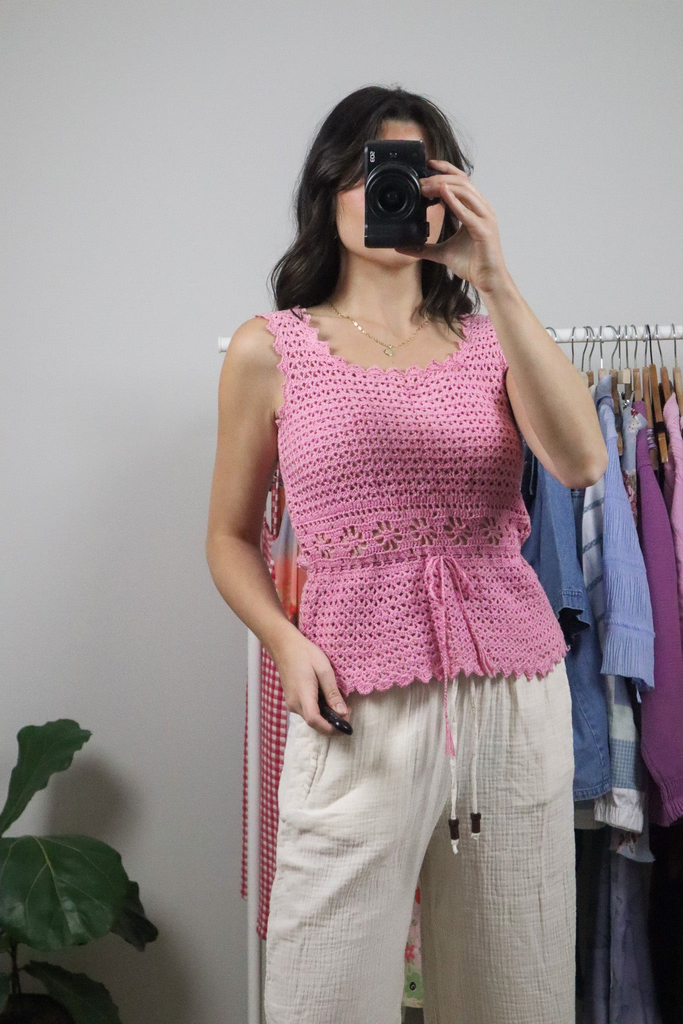 Vintage x Handmade Crochet Tank (S/M)