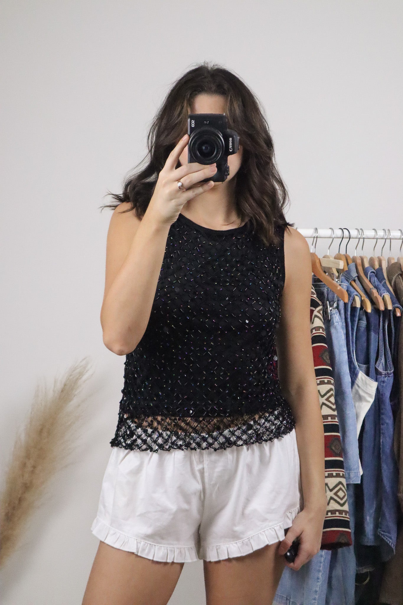 Vintage x Sequence/Beaded Top (S)