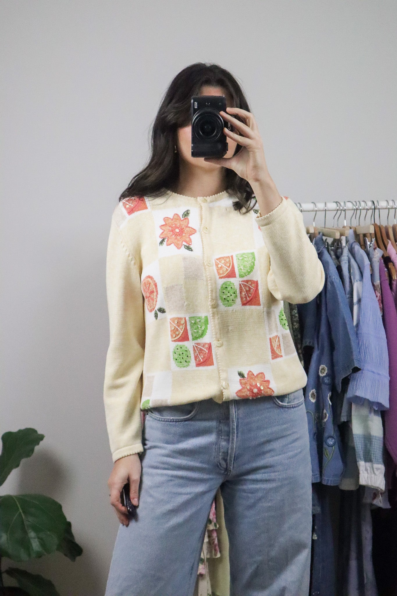 Vintage x Fruit & Flower Beaded Cardigan (M)