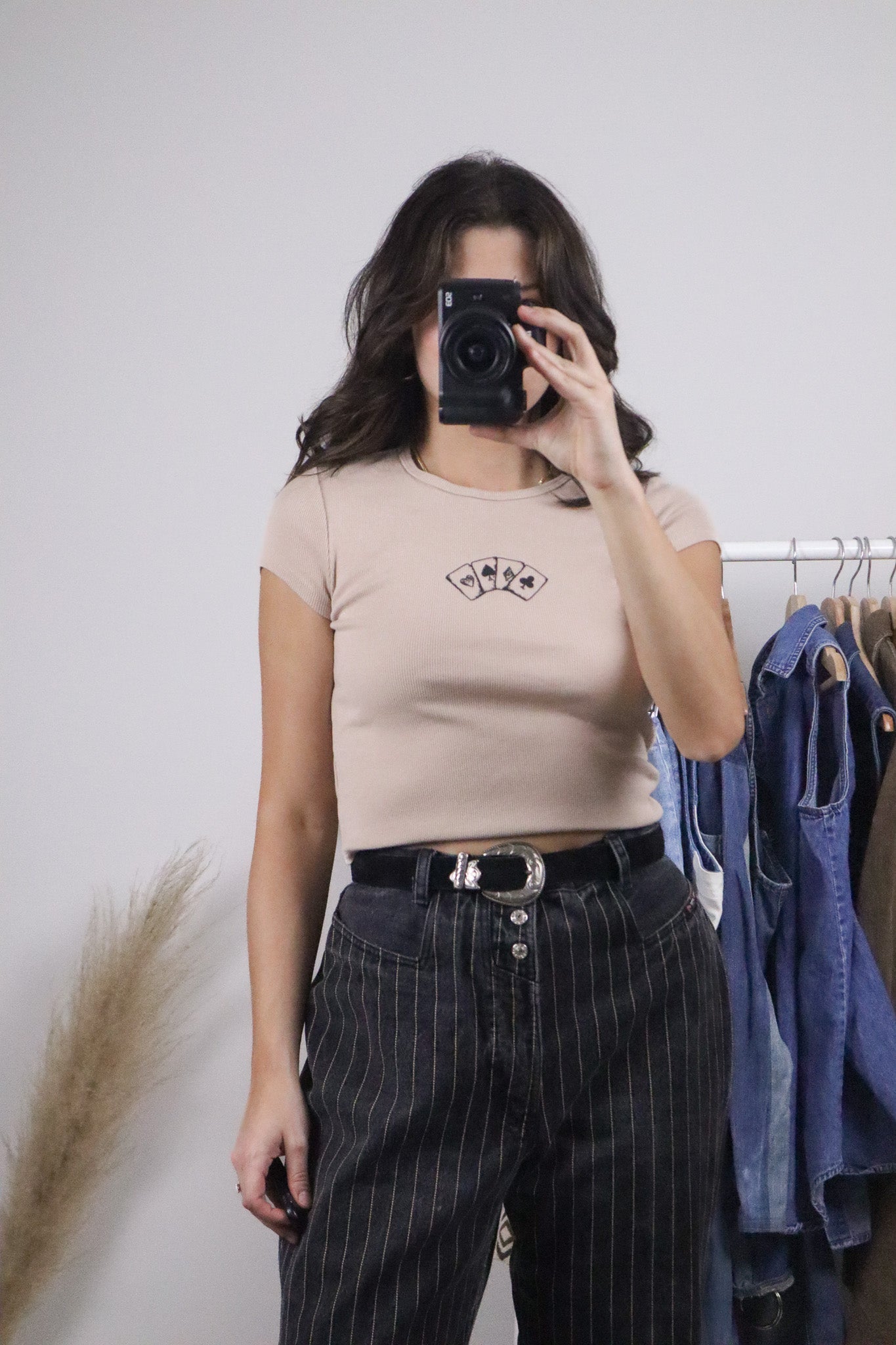 Made in USA x Modern x Reformation Ribbed Baby Tee (S-M)