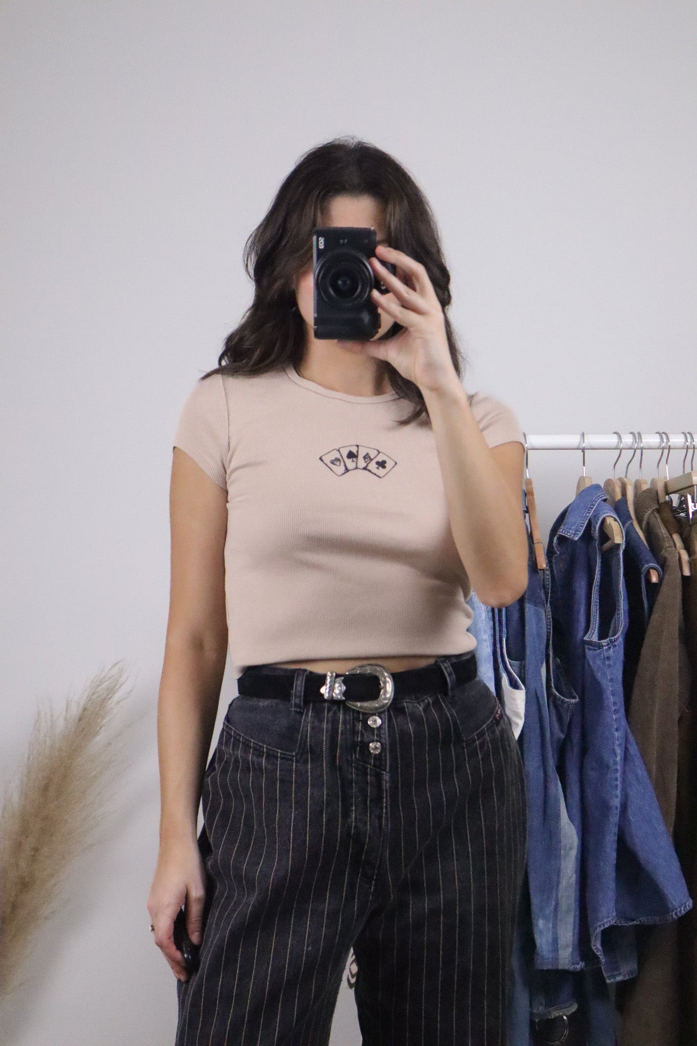 Made in USA x Modern x Reformation Ribbed Baby Tee (S-M)