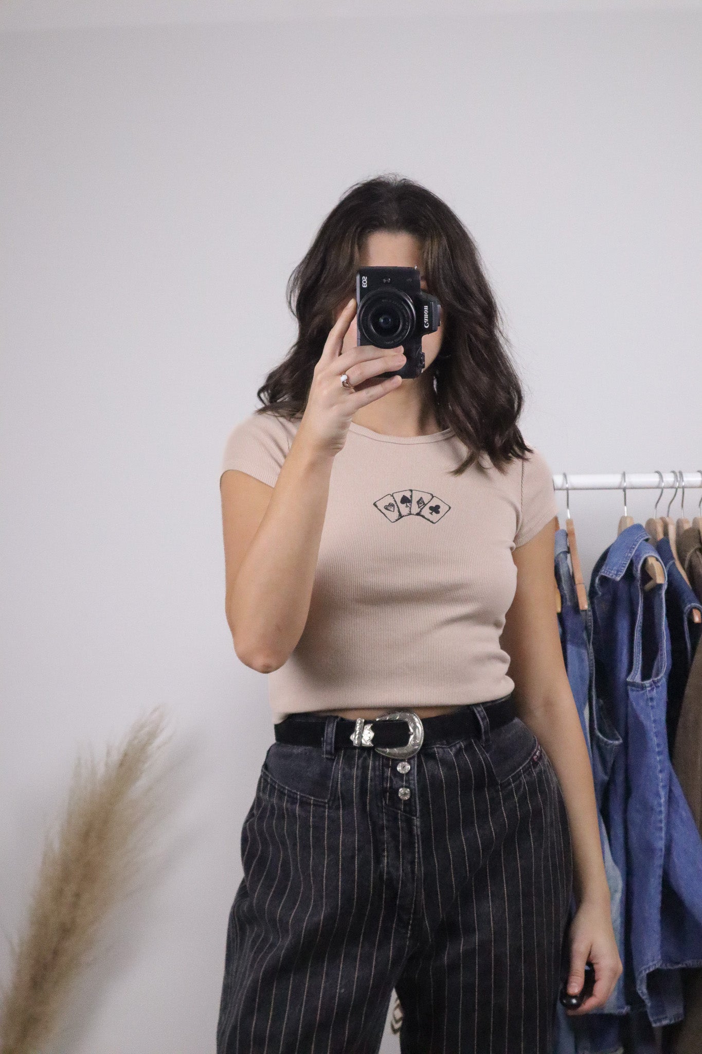 Made in USA x Modern x Reformation Ribbed Baby Tee (S-M)
