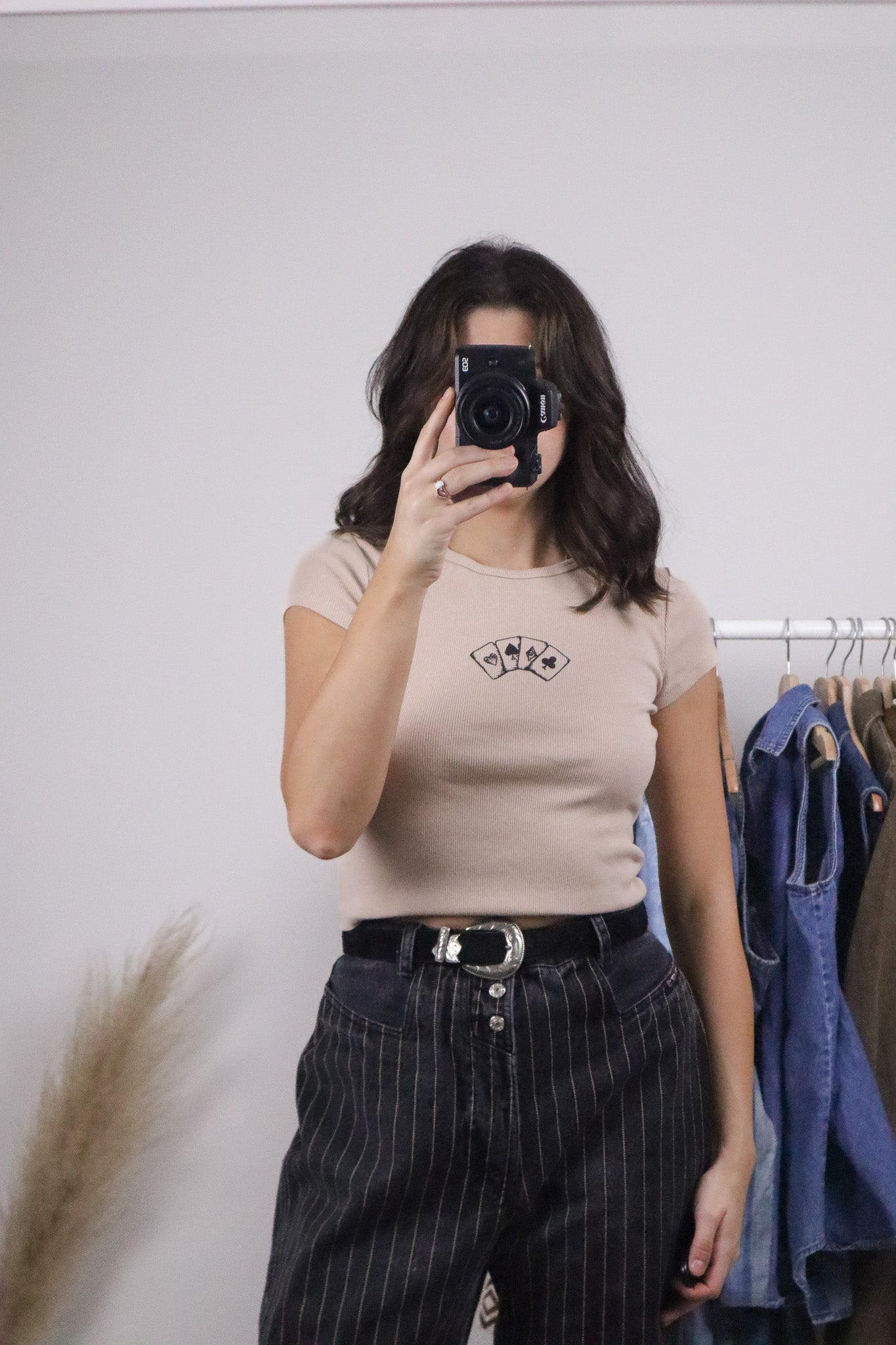 Made in USA x Modern x Reformation Ribbed Baby Tee (S-M)