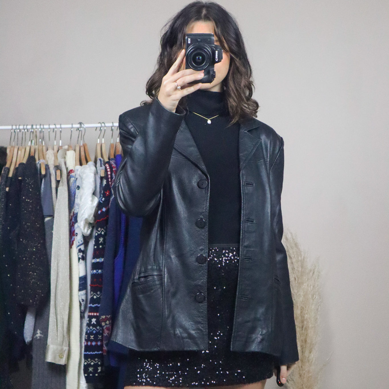 Vintage x Leather Jacket (S)