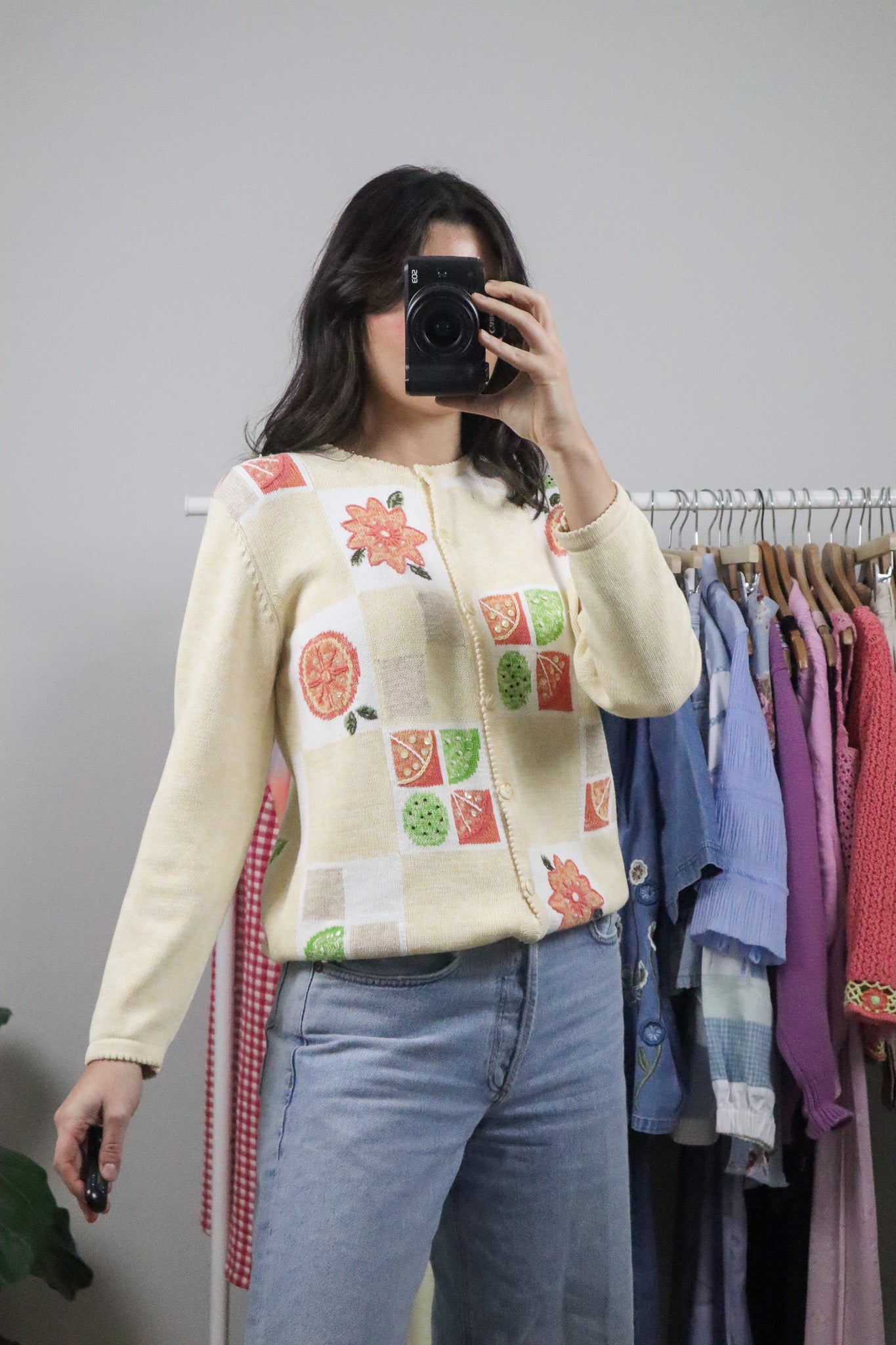 Vintage x Fruit & Flower Beaded Cardigan (M)