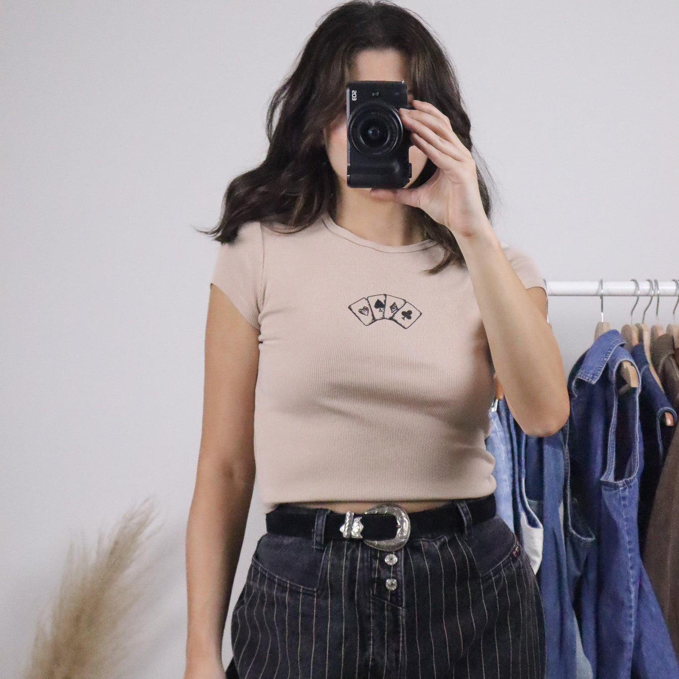 Made in USA x Modern x Reformation Ribbed Baby Tee (S-M)