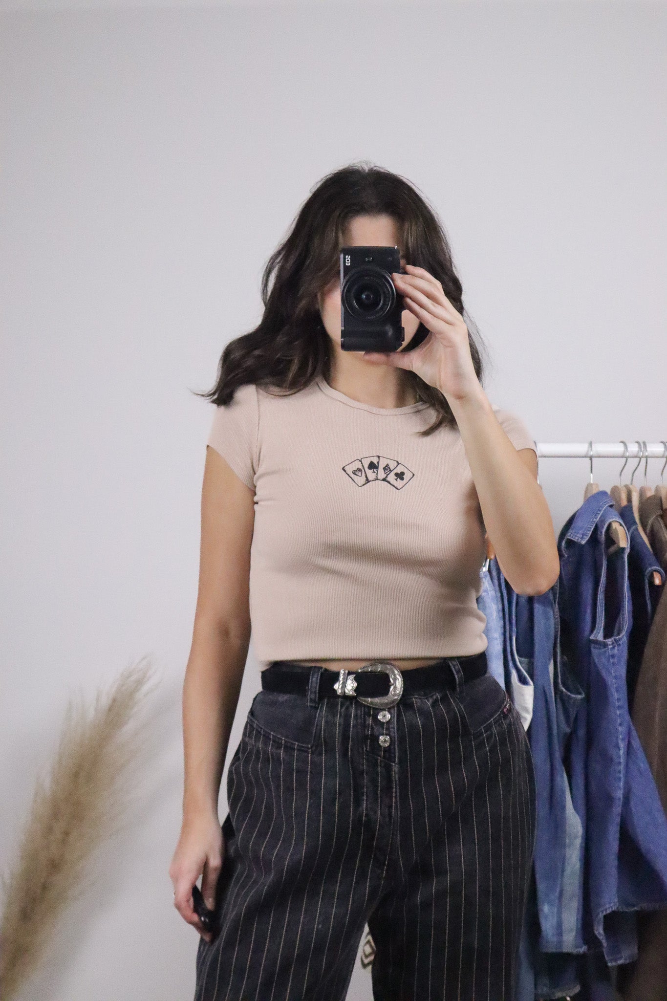 Made in USA x Modern x Reformation Ribbed Baby Tee (S-M)