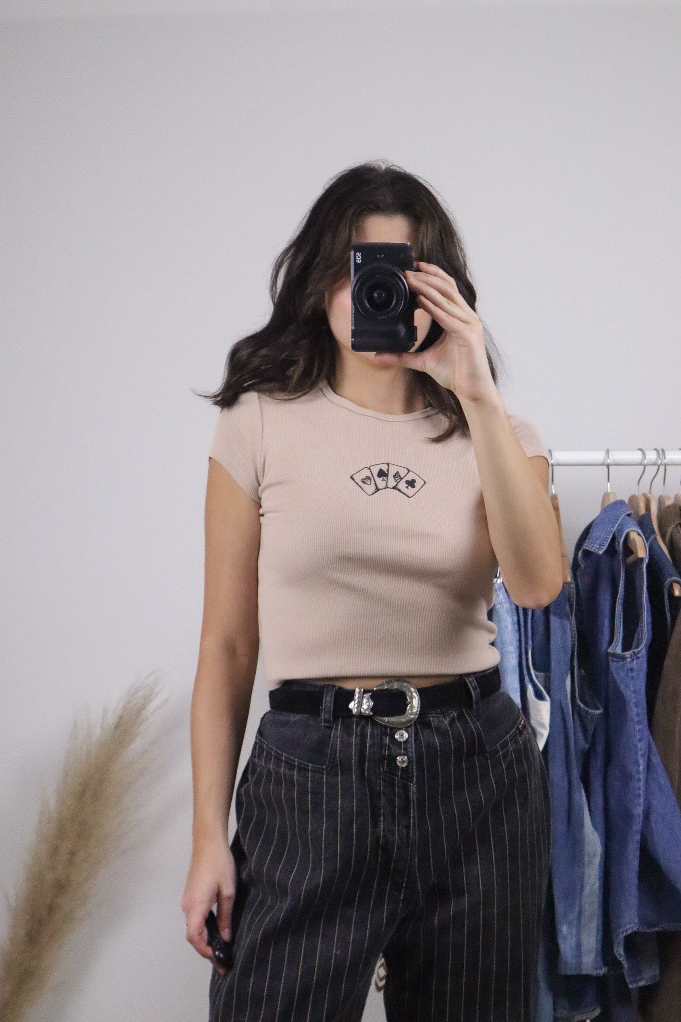 Made in USA x Modern x Reformation Ribbed Baby Tee (S-M)