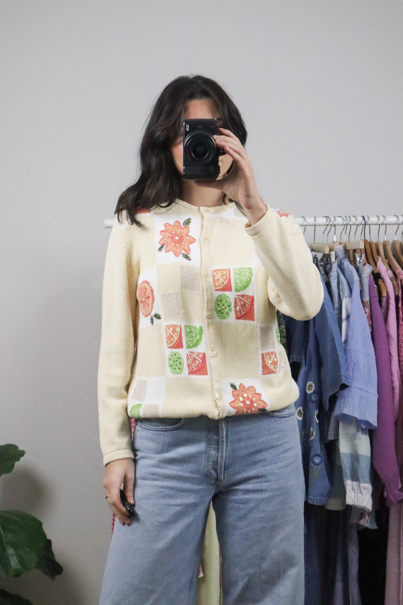 Vintage x Fruit & Flower Beaded Cardigan (M)