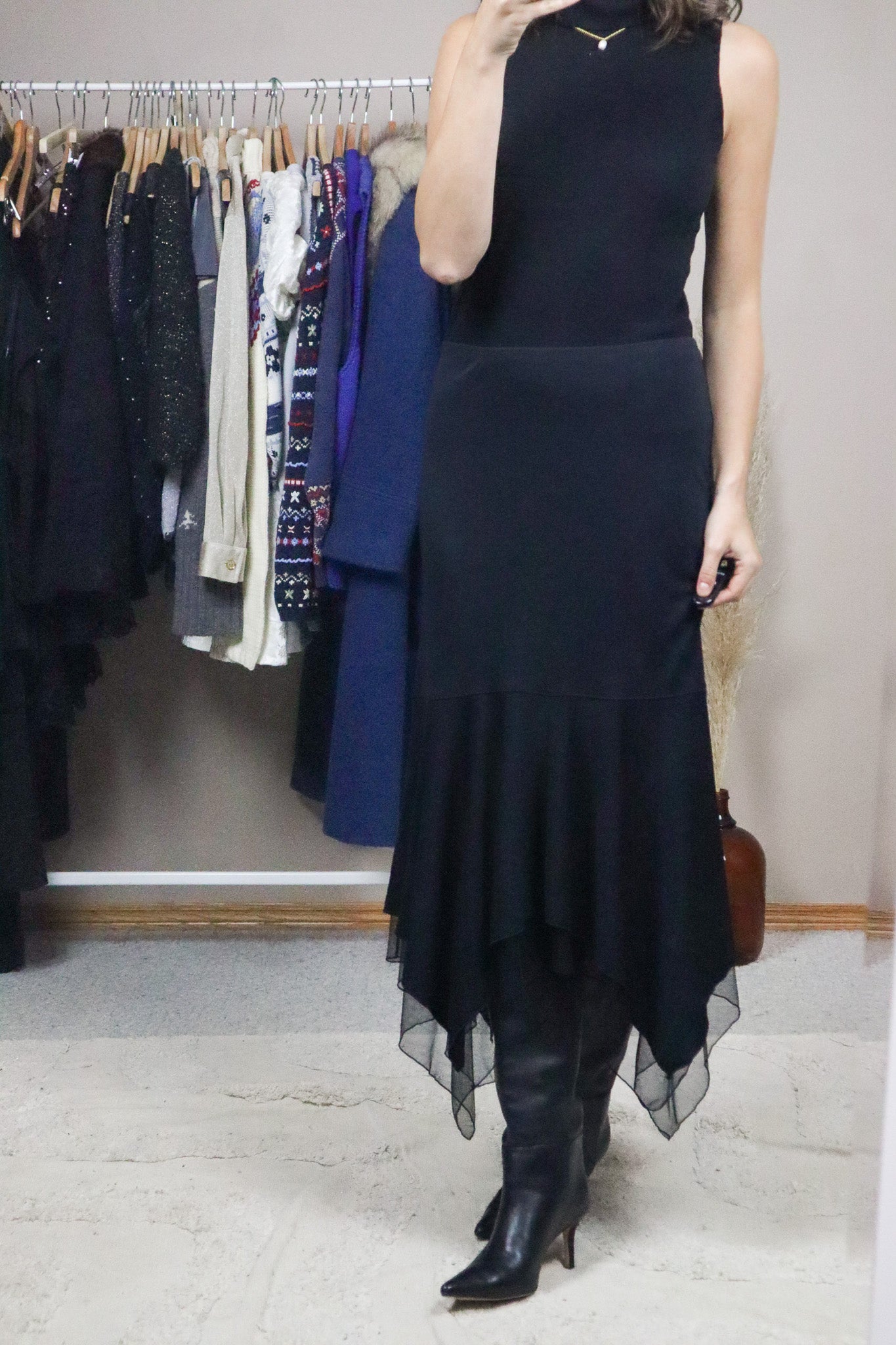 Vintage x Asymmetrical Midi Skirt (8/10)