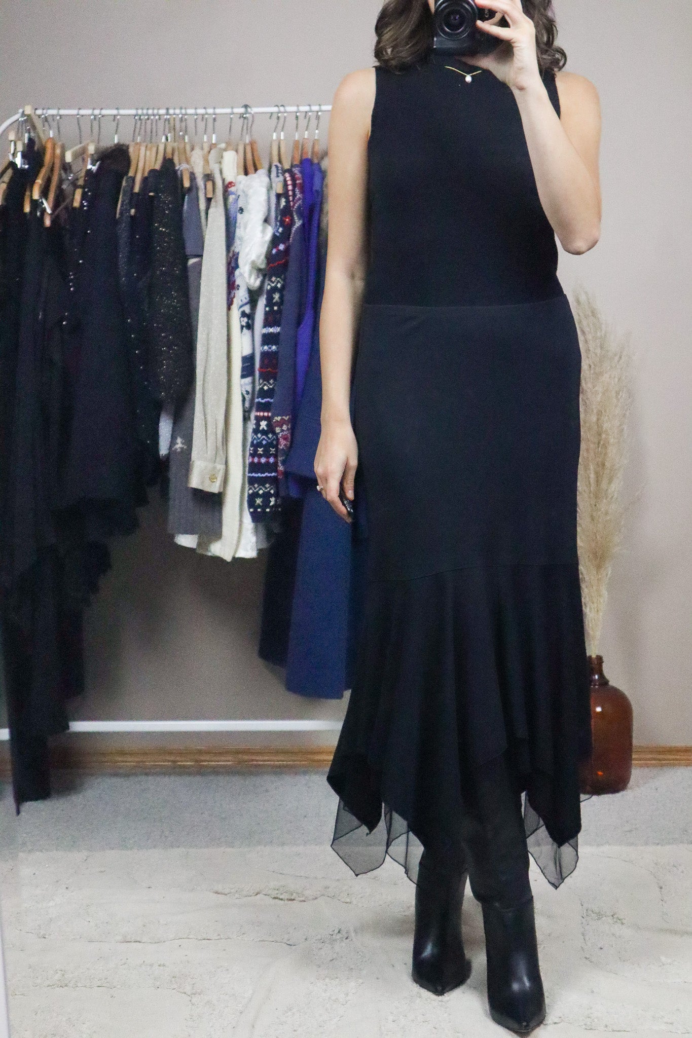 Vintage x Asymmetrical Midi Skirt (8/10)