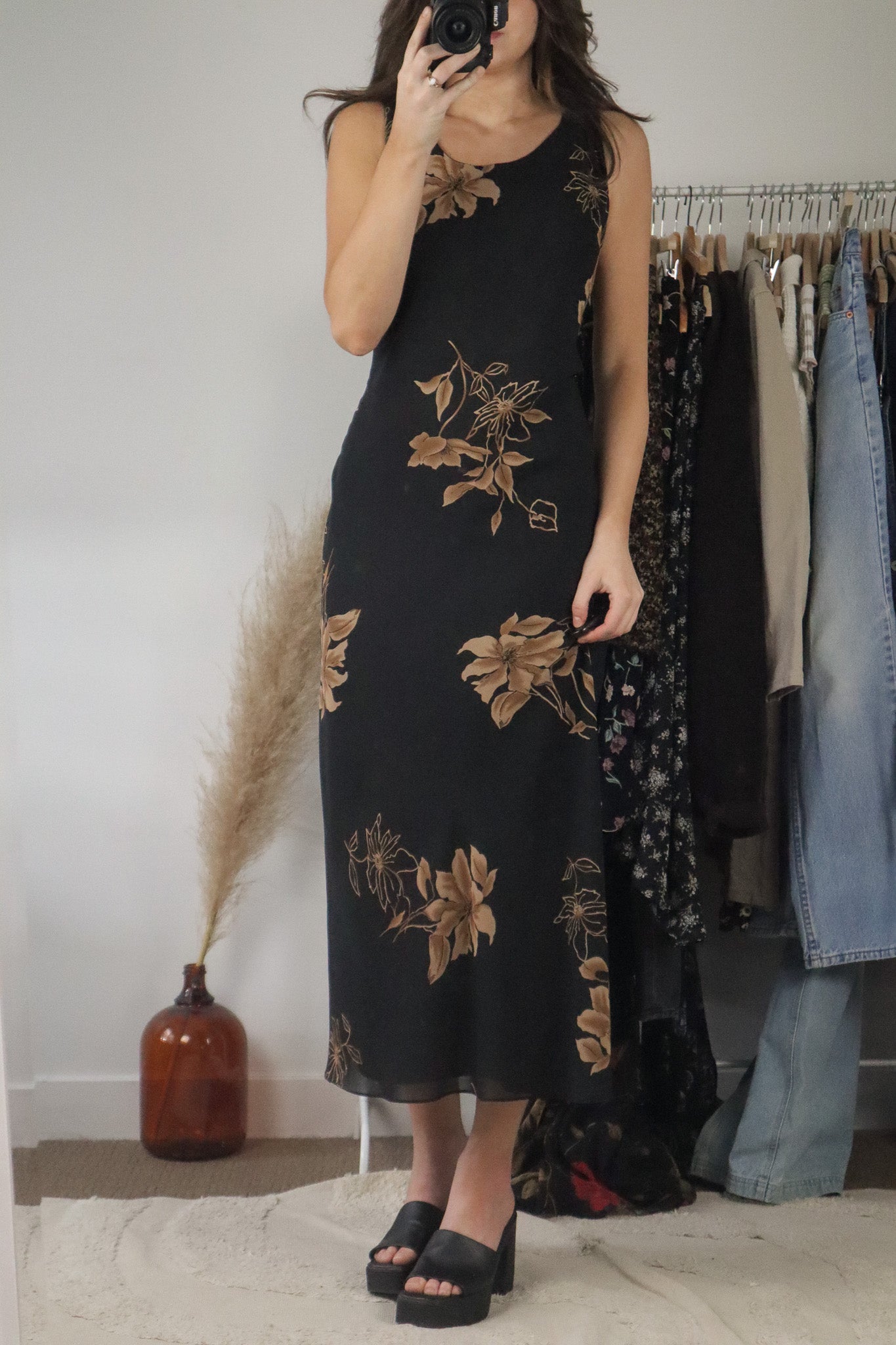 Vintage x Maxi Floral Dress (M)