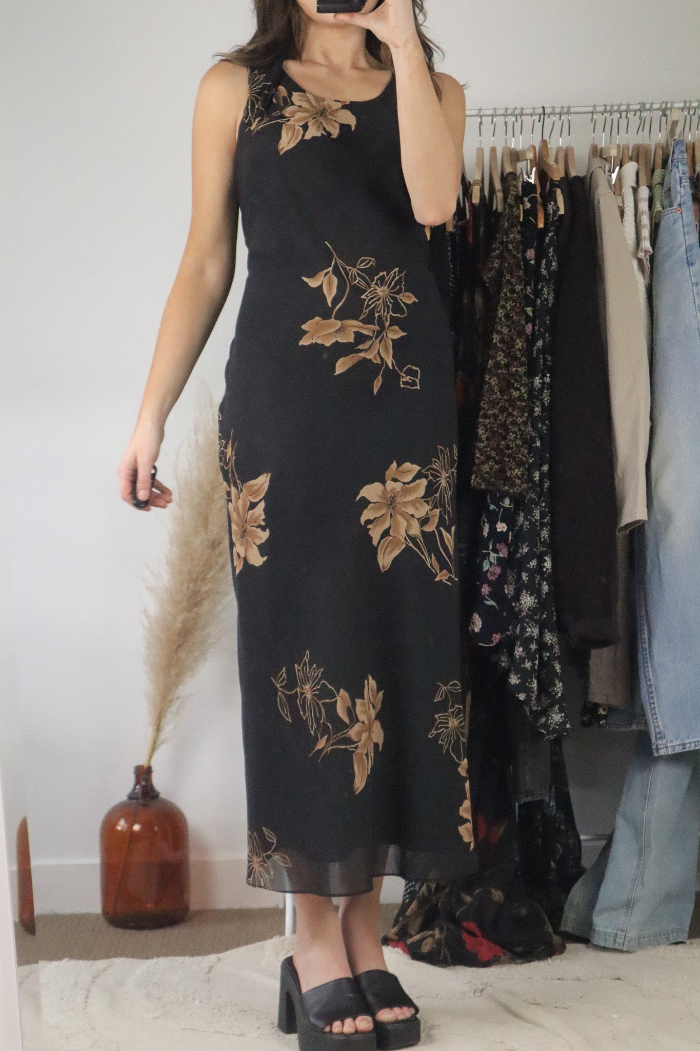 Vintage x Maxi Floral Dress (M)
