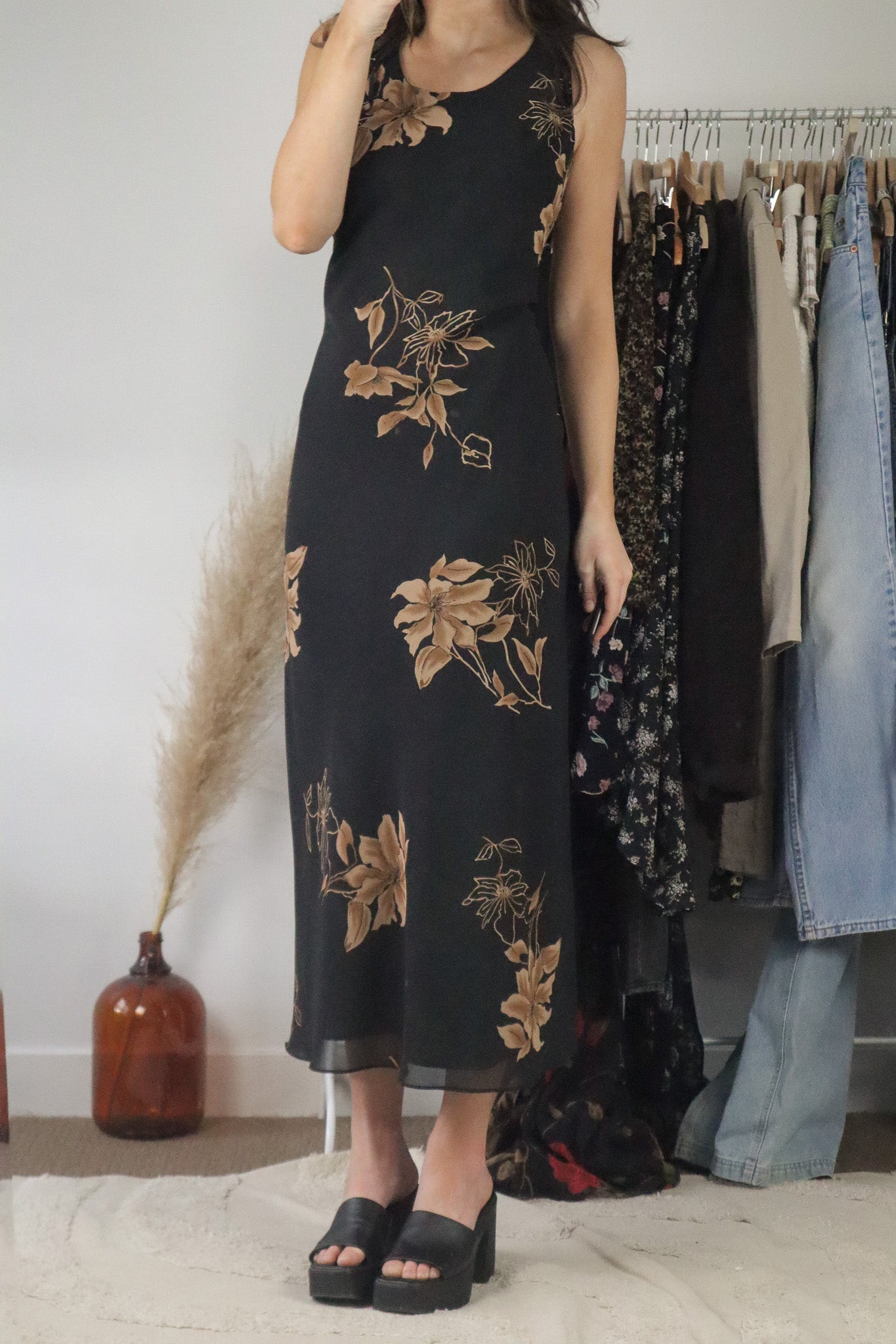 Vintage x Maxi Floral Dress (M)