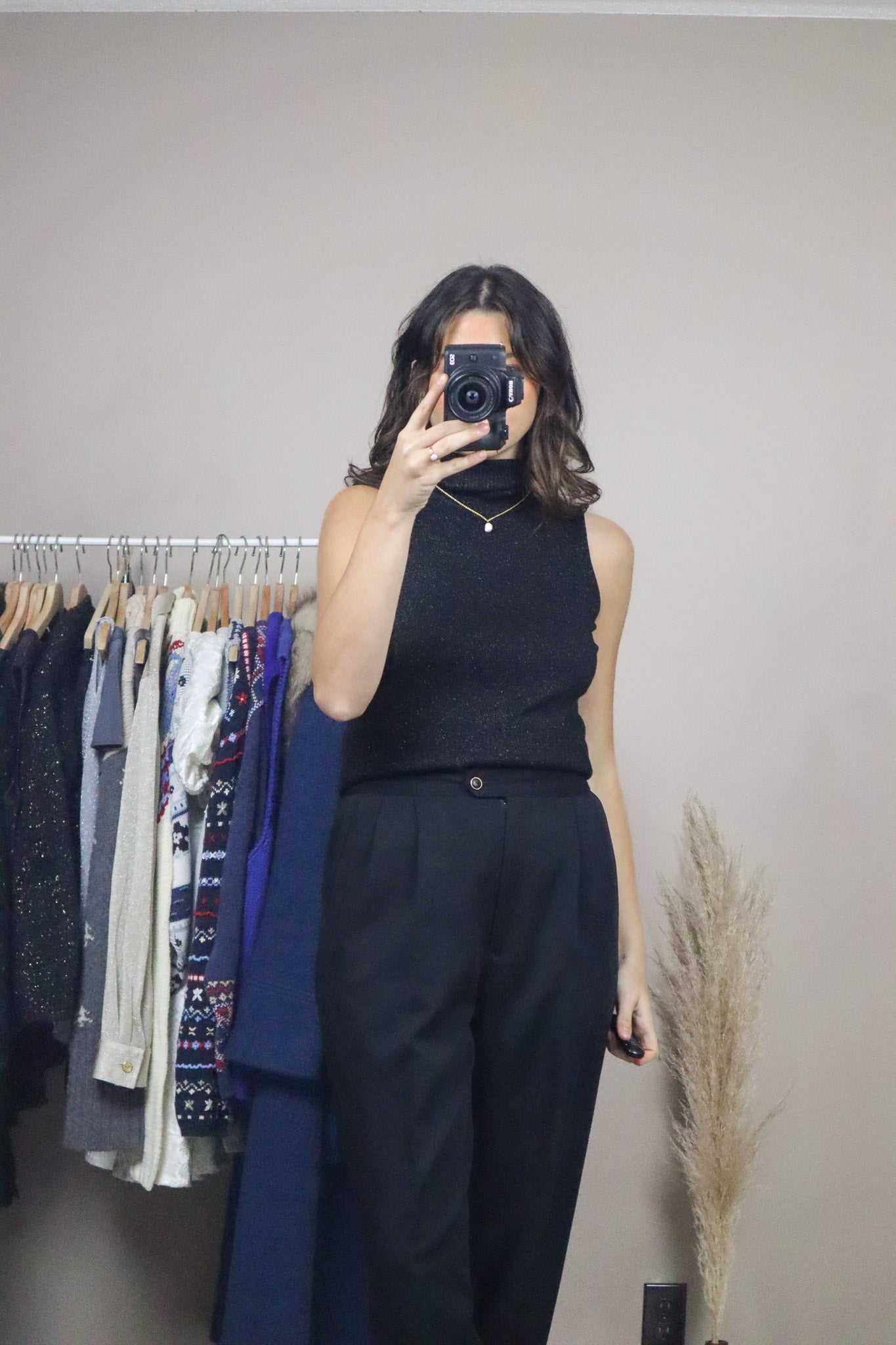 Vintage x Shimmer Turtleneck Tank (S)
