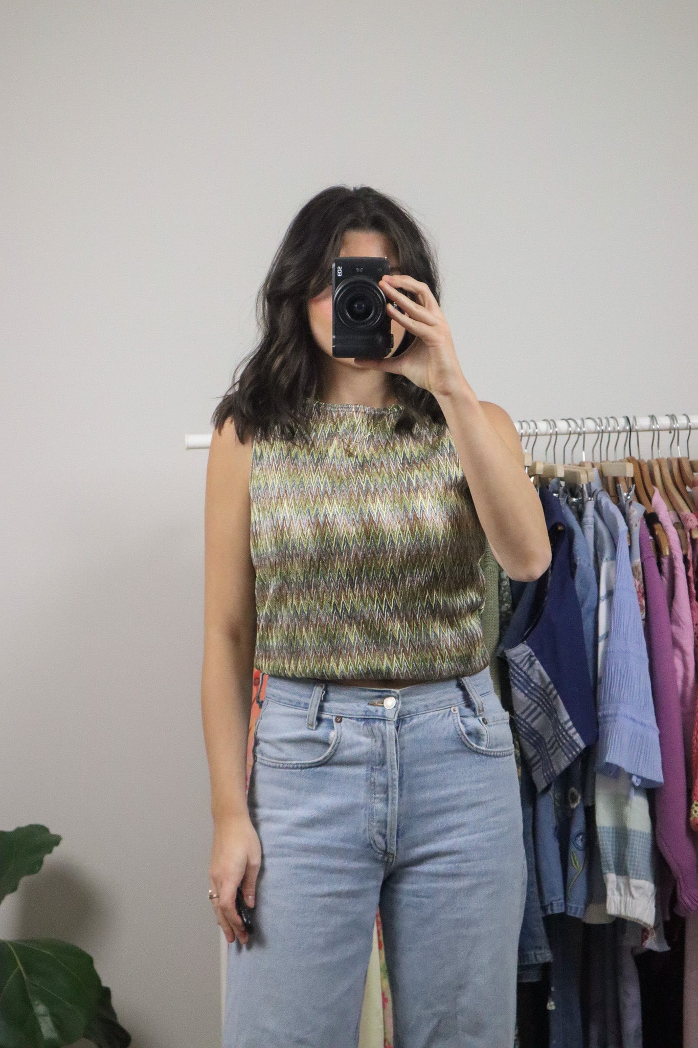 Made in Canada x Vintage x Multicolour Iridescent Boatneck Tank (M)